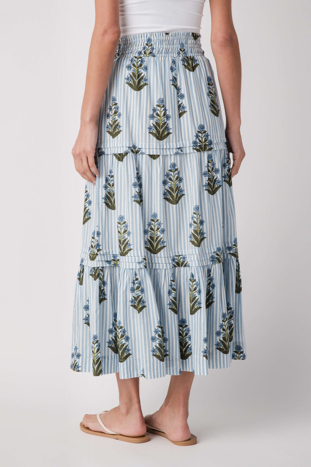 THML Striped Block Print Maxi Skirt