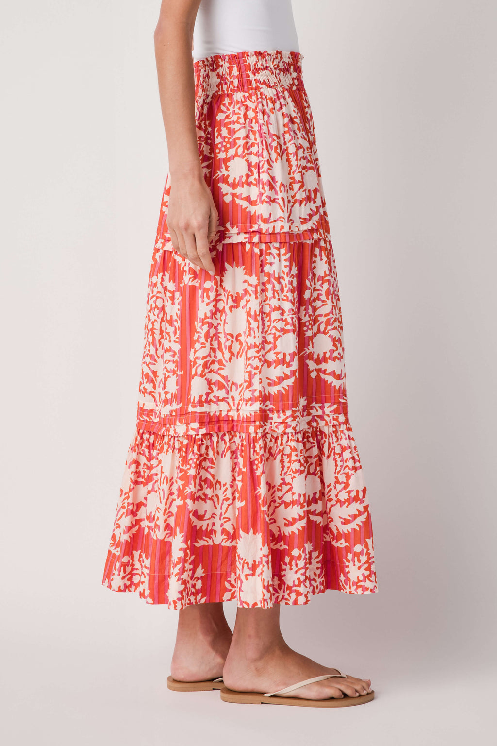 THML Striped Block Print Maxi Skirt