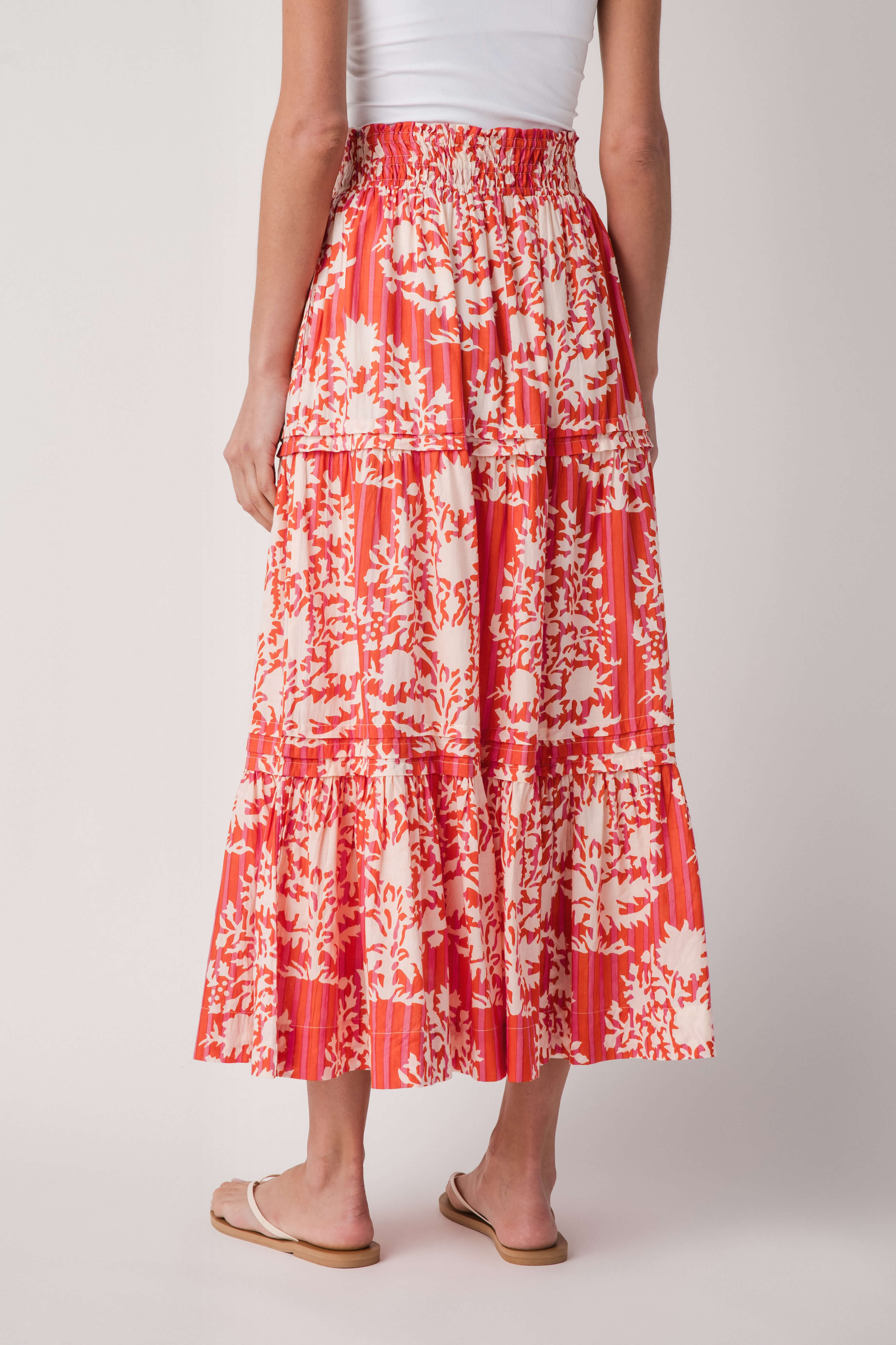THML Striped Block Print Maxi Skirt