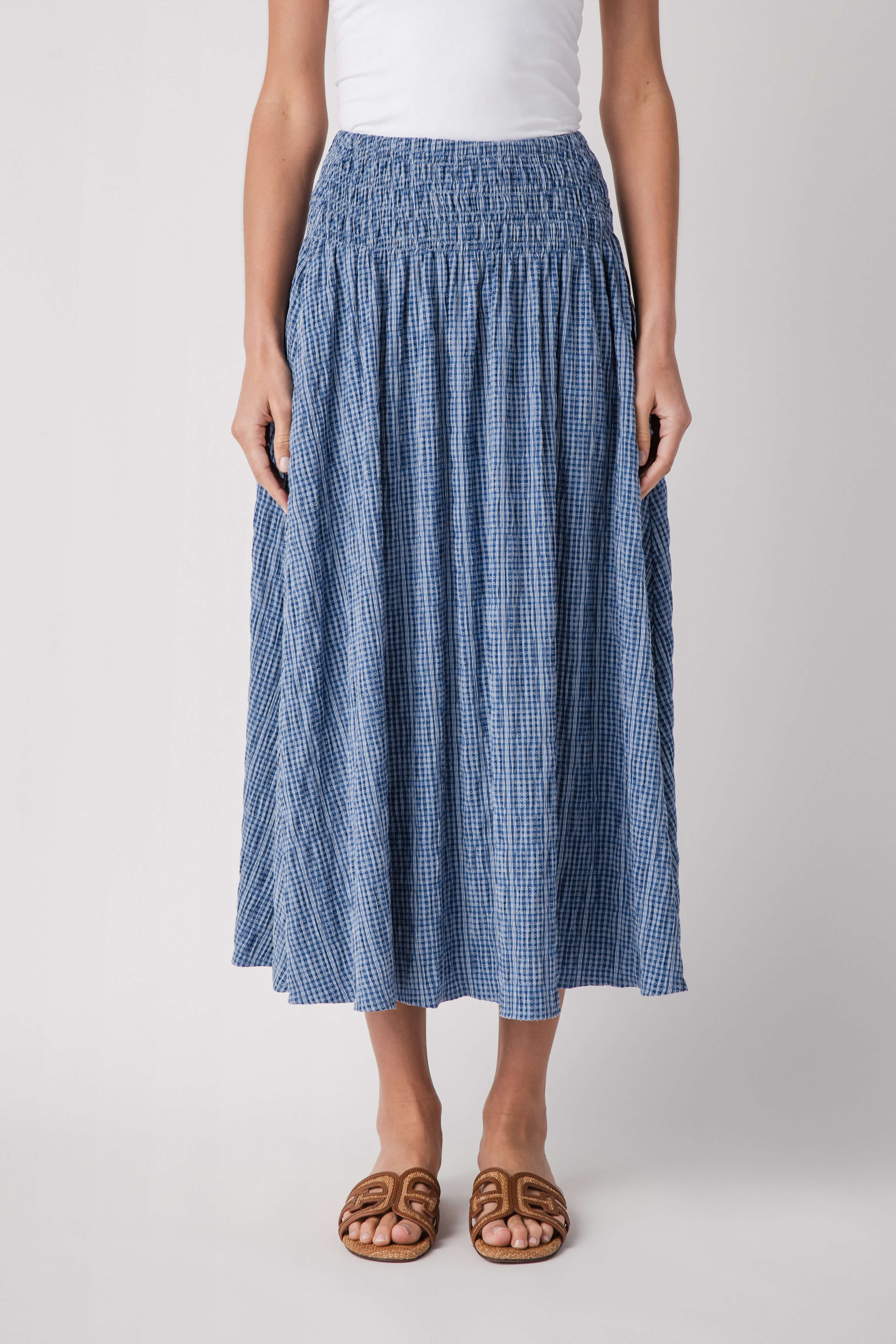 Raisonnel Gingham Maxi Skirt
