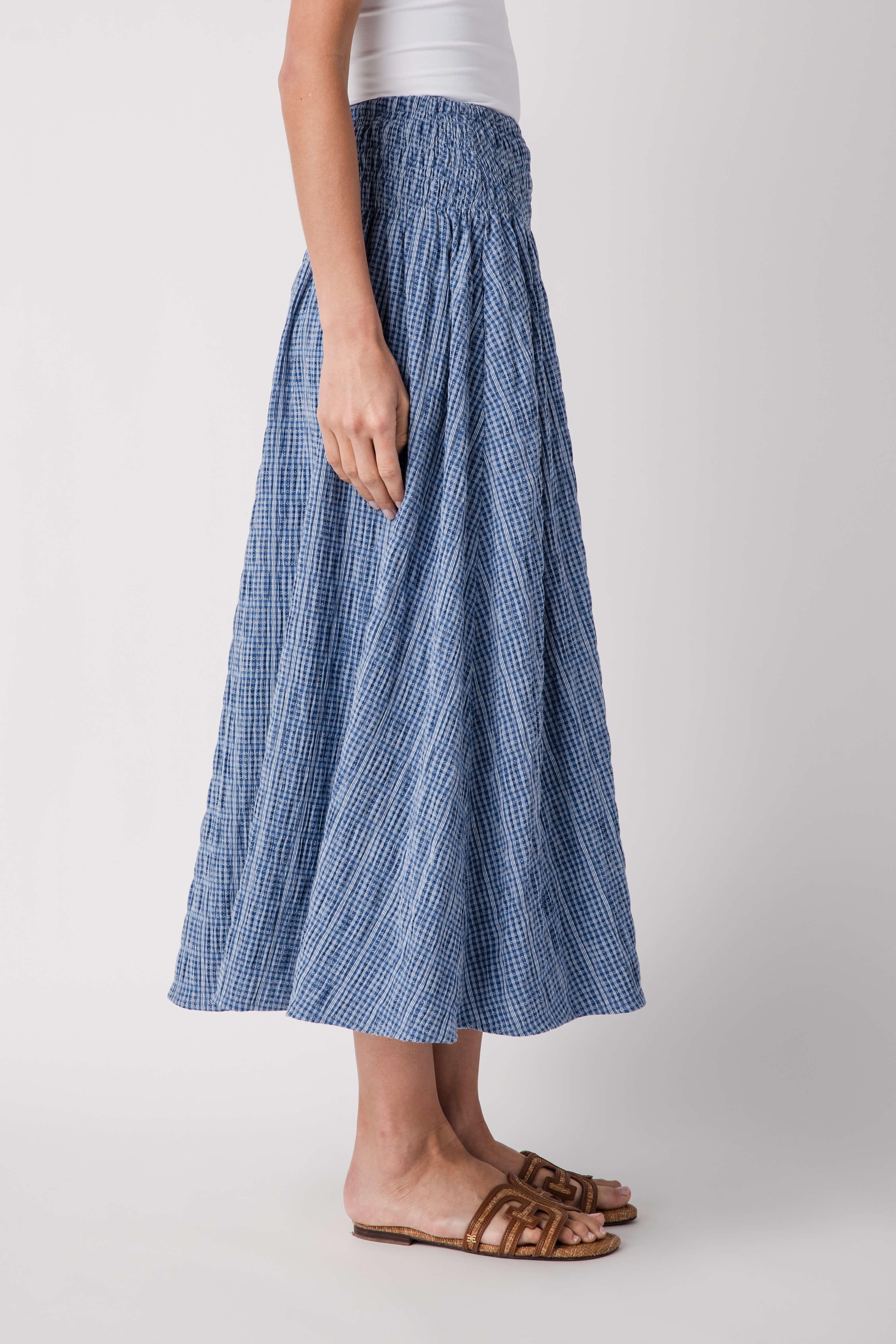 Raisonnel Gingham Maxi Skirt