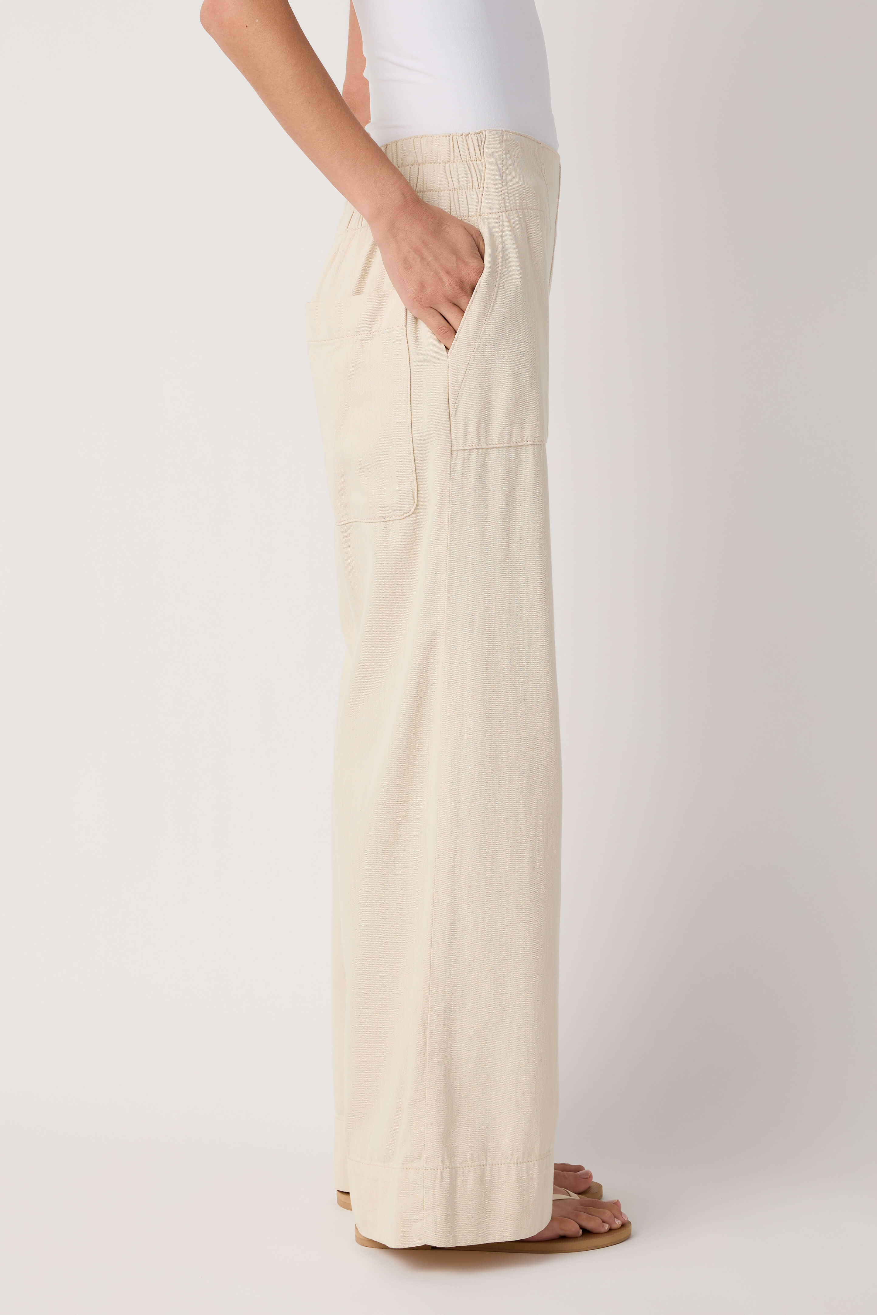 Free People Breezy Denim Pull On Pants
