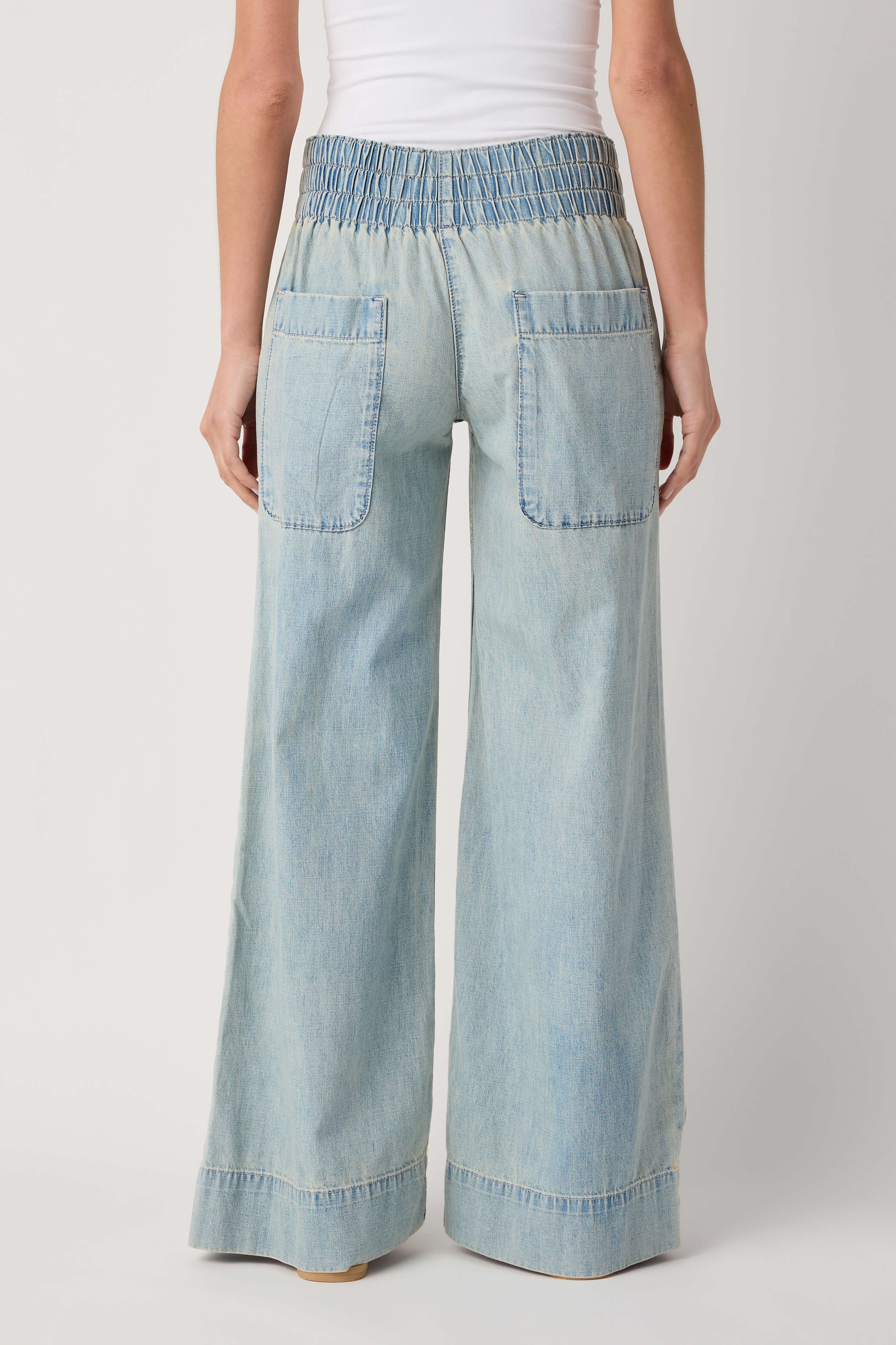 Free People Breezy Denim Pull On Pants