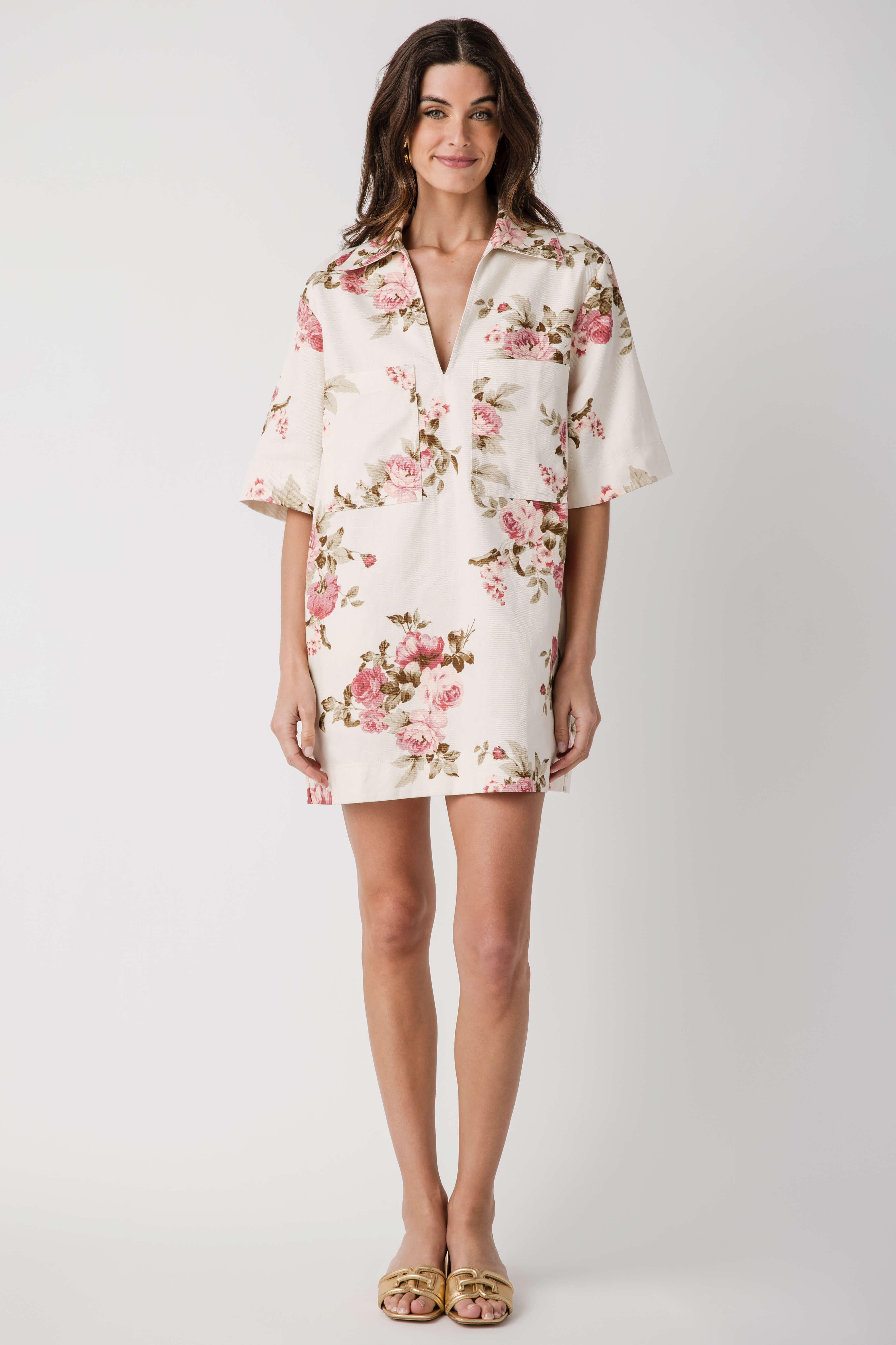 Olivaceous Floral Dress