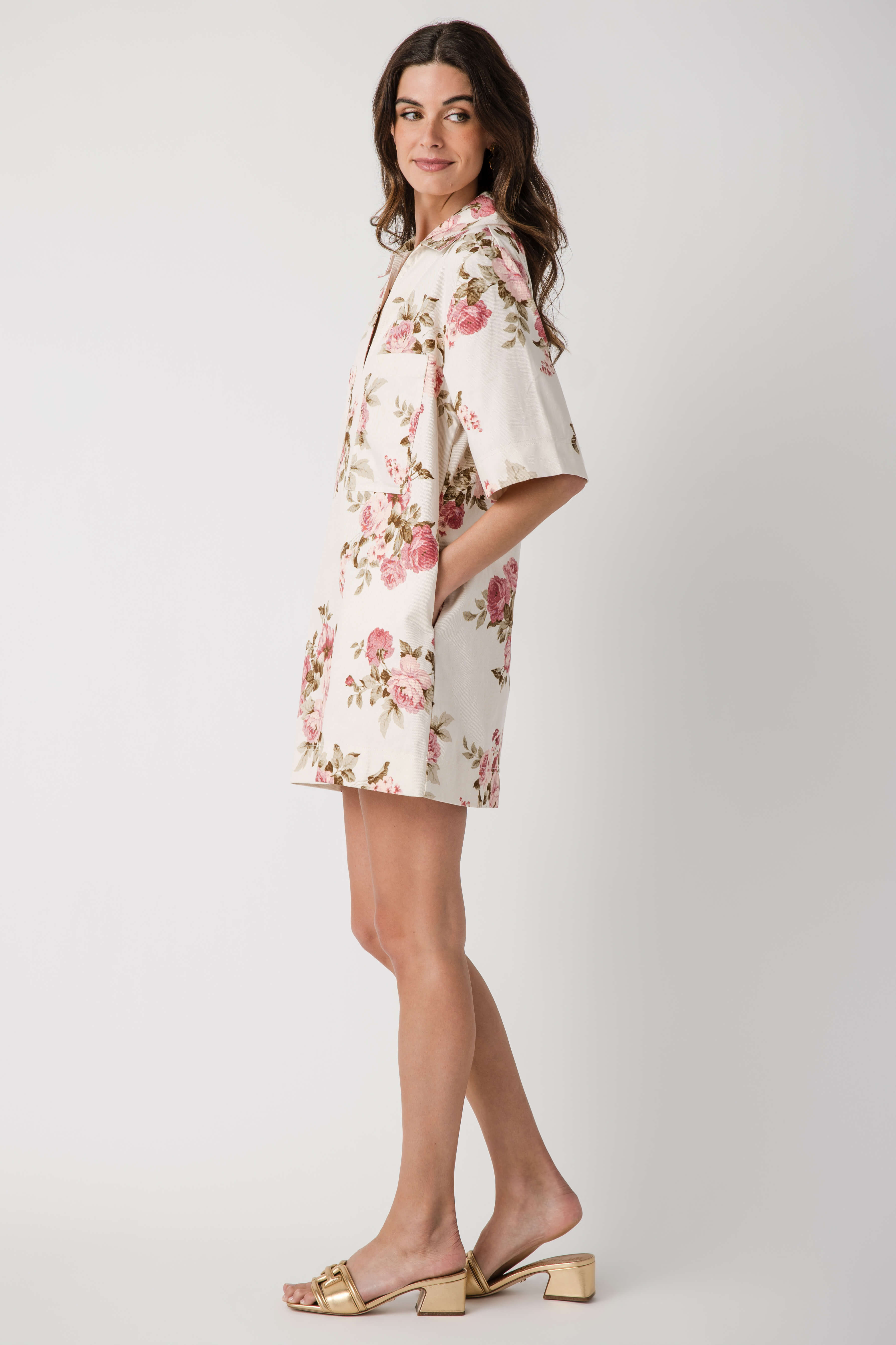 Olivaceous Floral Dress