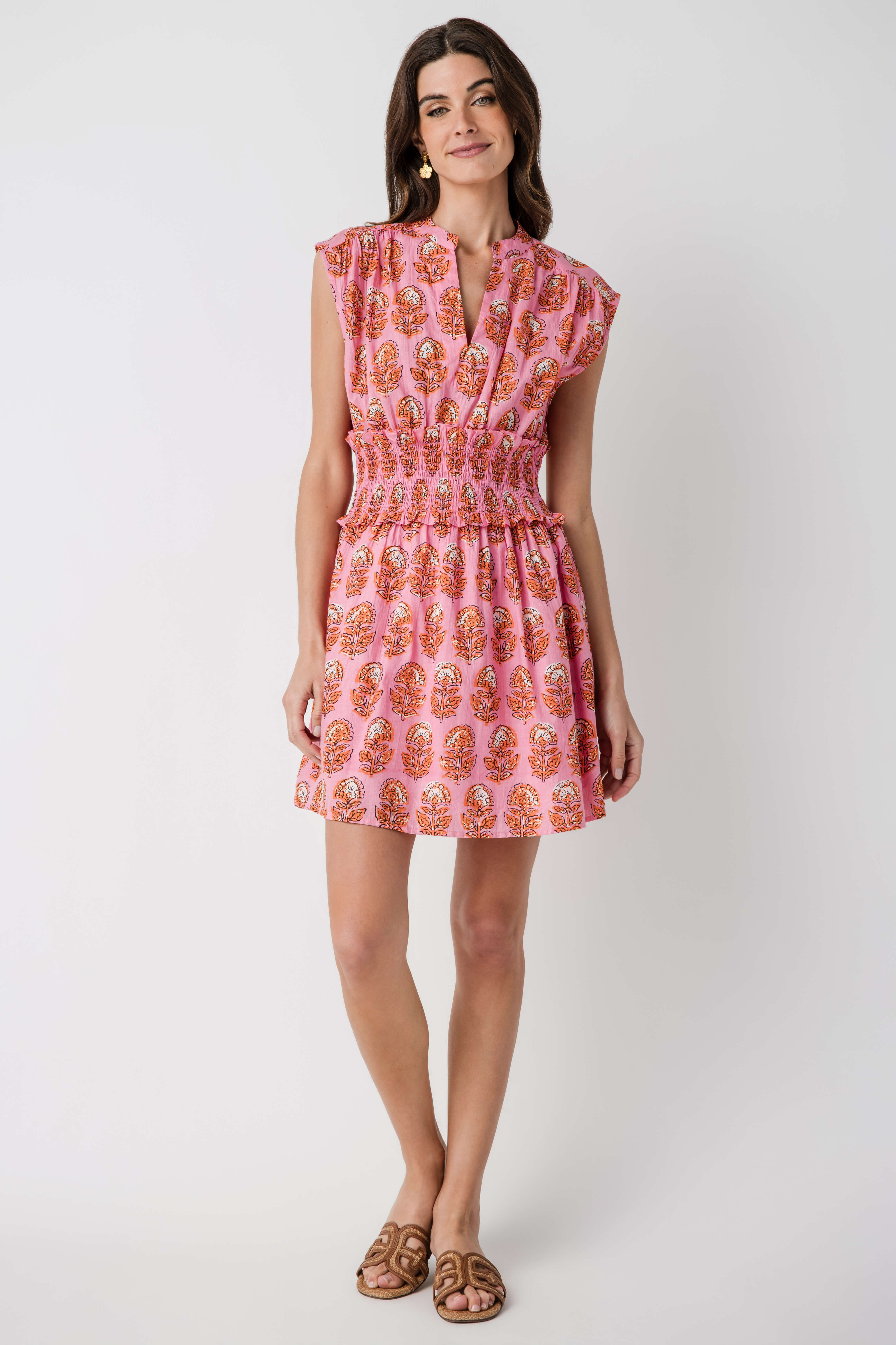 block print dress Women's Wrap Red Floral Cotton Hand | One Size hippie dress Approx Measurements (inches) XS Block print Chevron Button Down