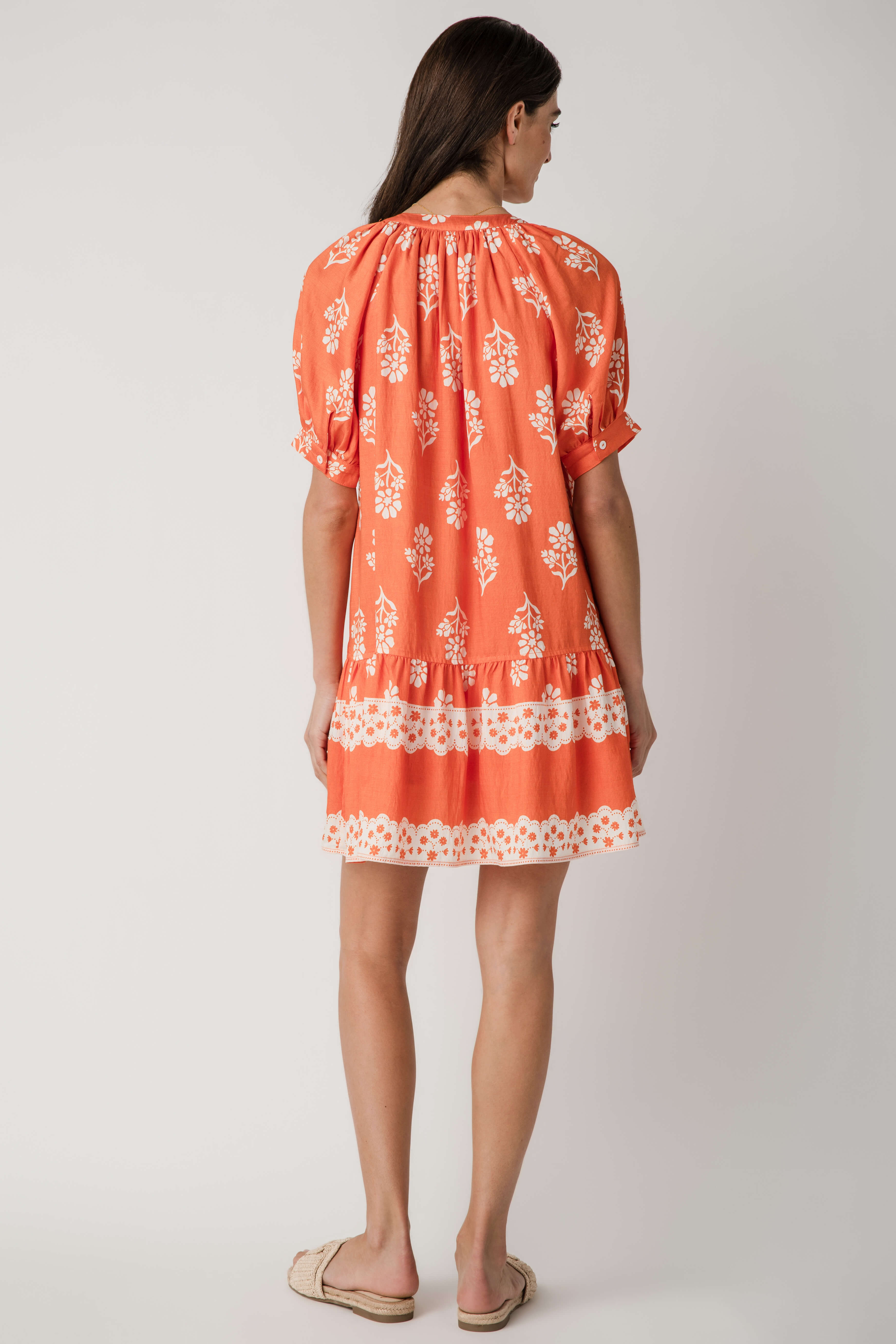 THML Block Print Puff Sleeve Dress – Social Threads