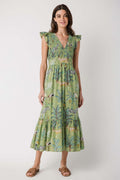 THML Animal Print Tiered Maxi Dress