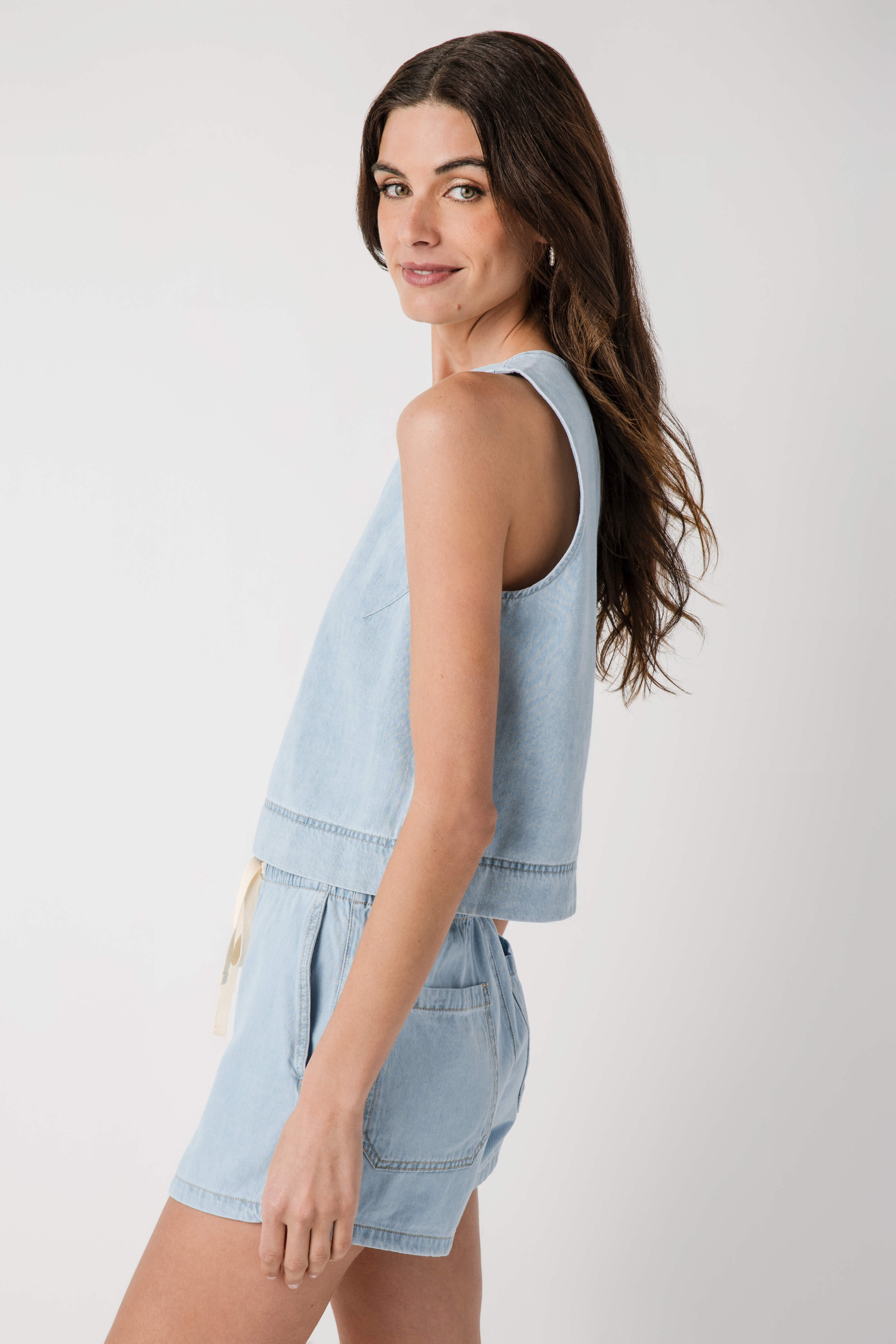 その他 SALSATION Asymmetric Tank BlueDenim S Z Supply Sun Seeker Denim Tank – Social Threads