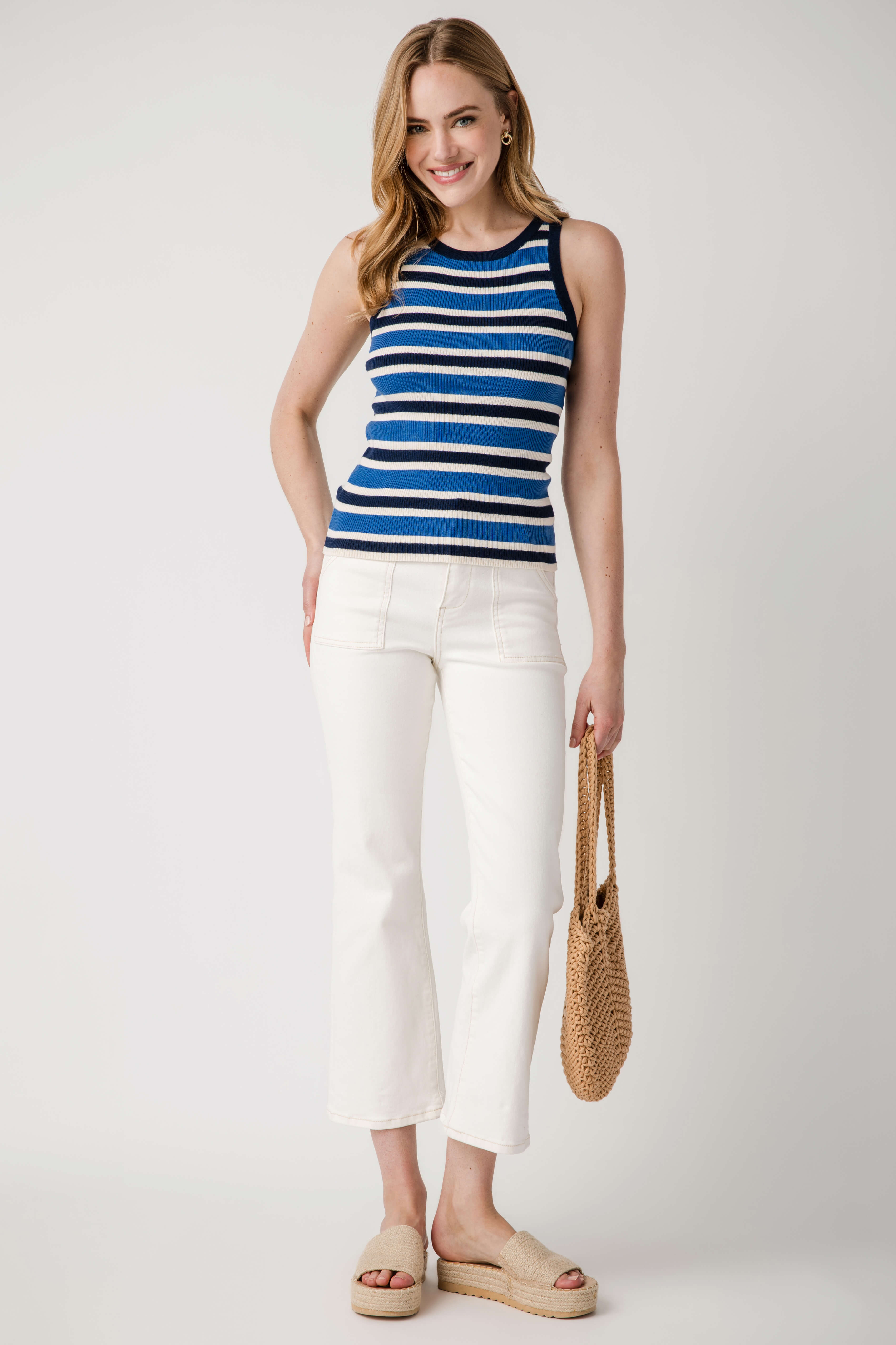 FRNCH Stripe Knit Tank Top