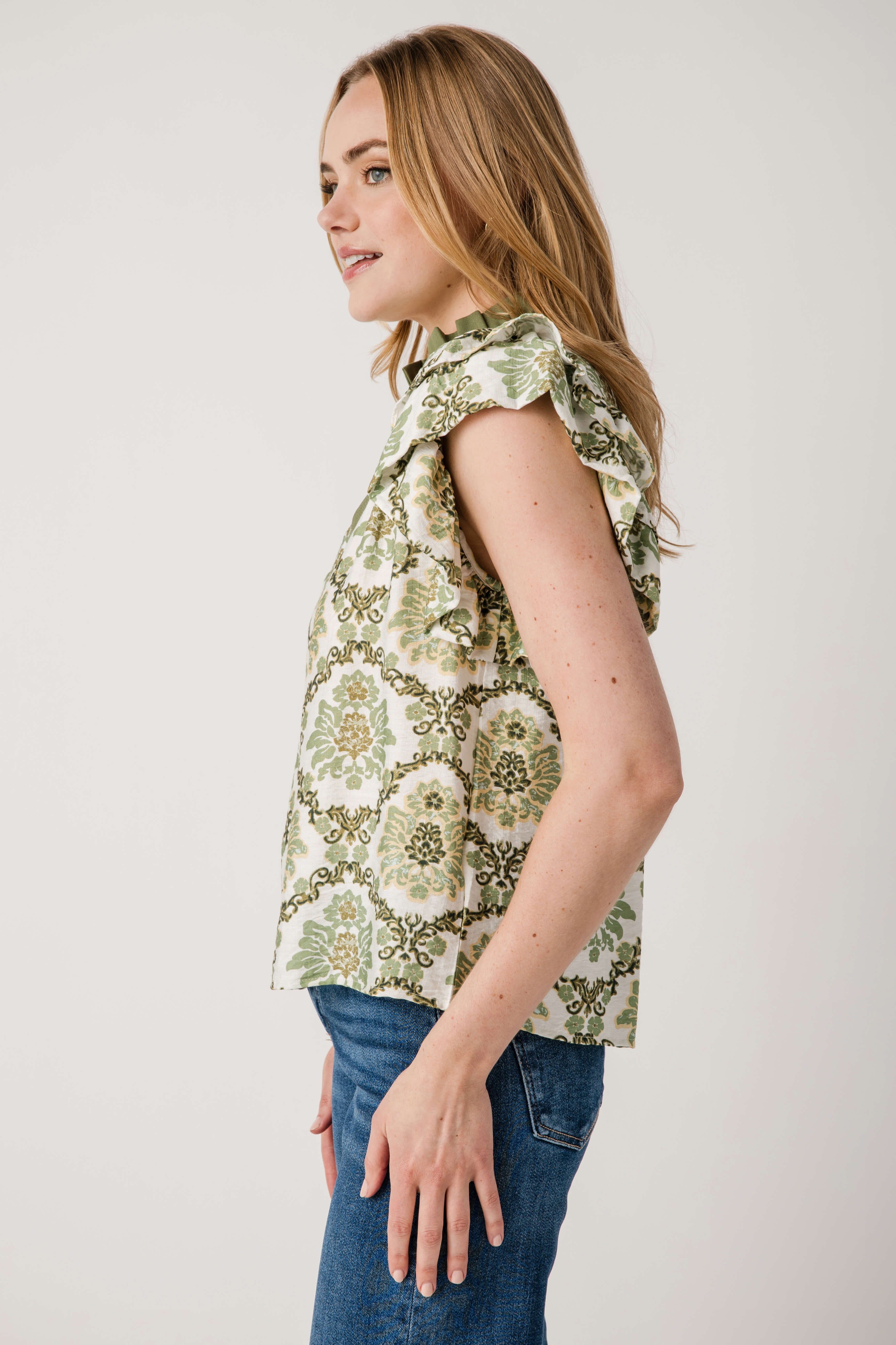 THML Floral V-Neck Top