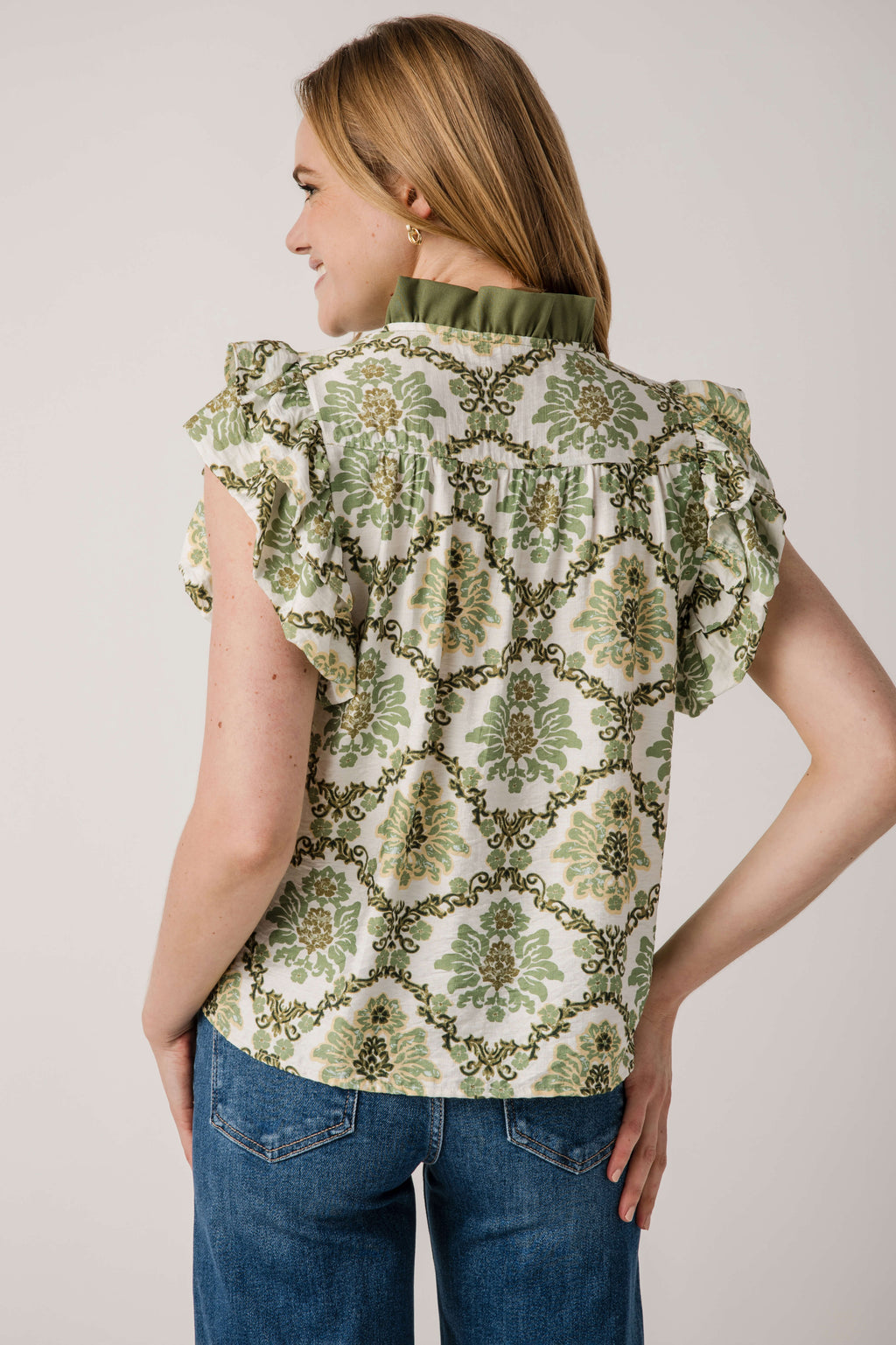 THML Floral V-Neck Top