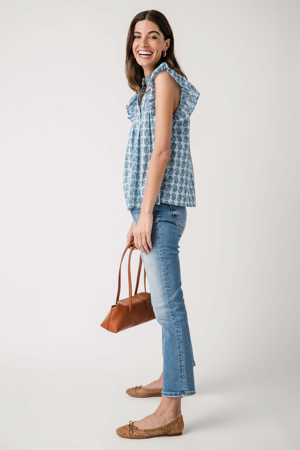 THML Block Print Button Up Top