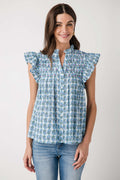 THML Block Print Button Up Top