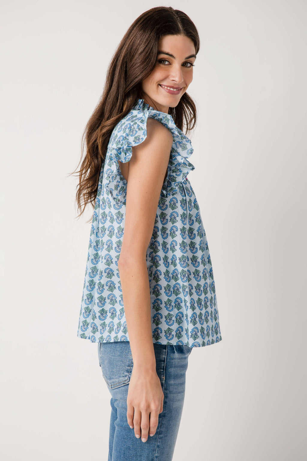 THML Block Print Button Up Top