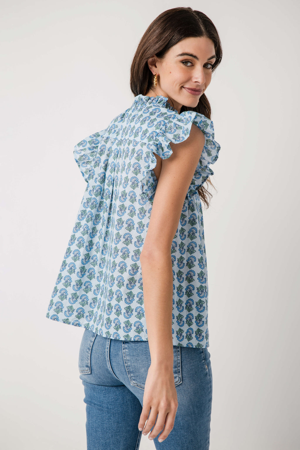 THML Block Print Button Up Top