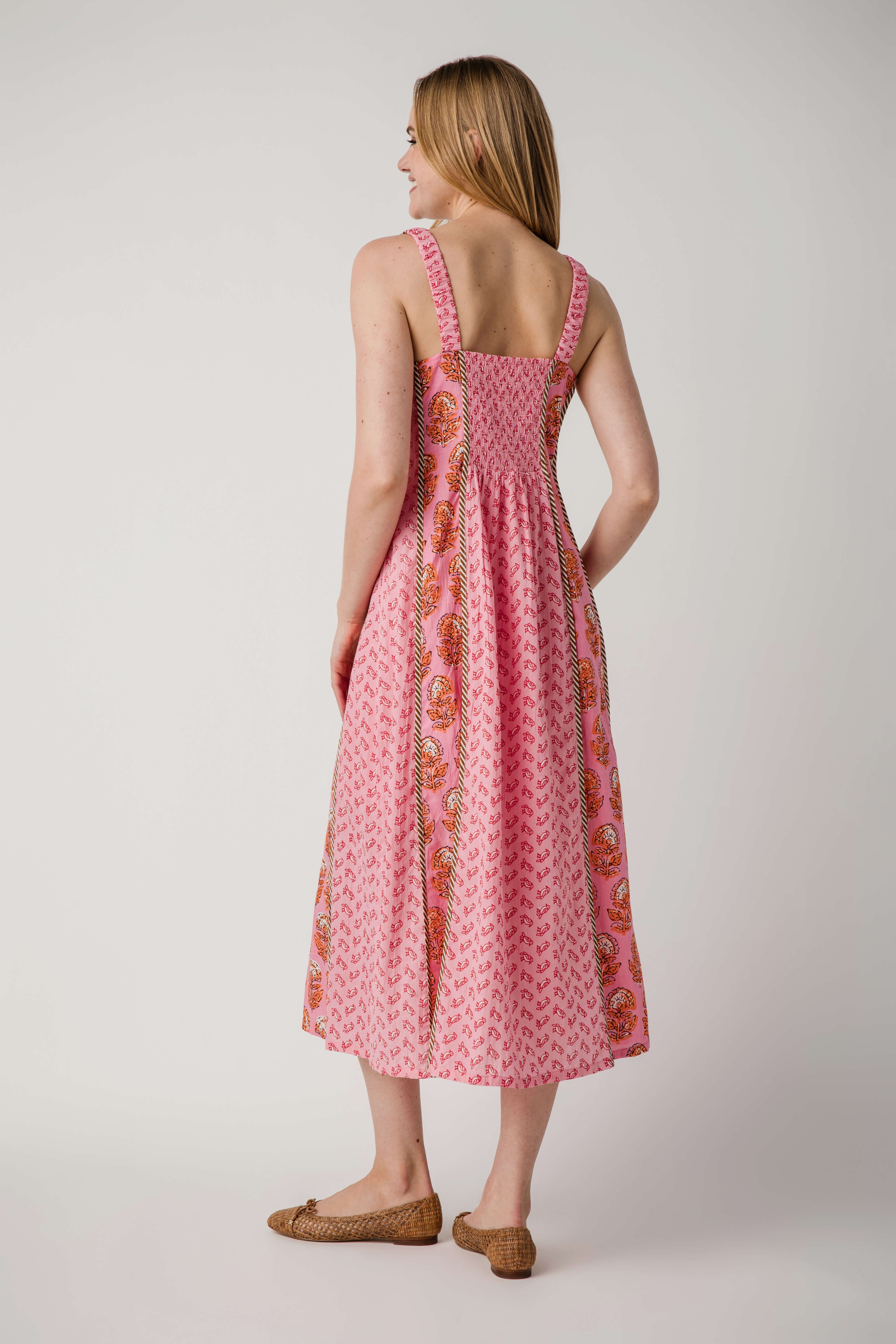 THML Mixed Pattern Seamed Maxi Dress