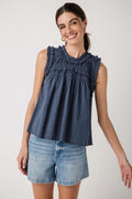 Raisonnel Smocked Birdseye Top