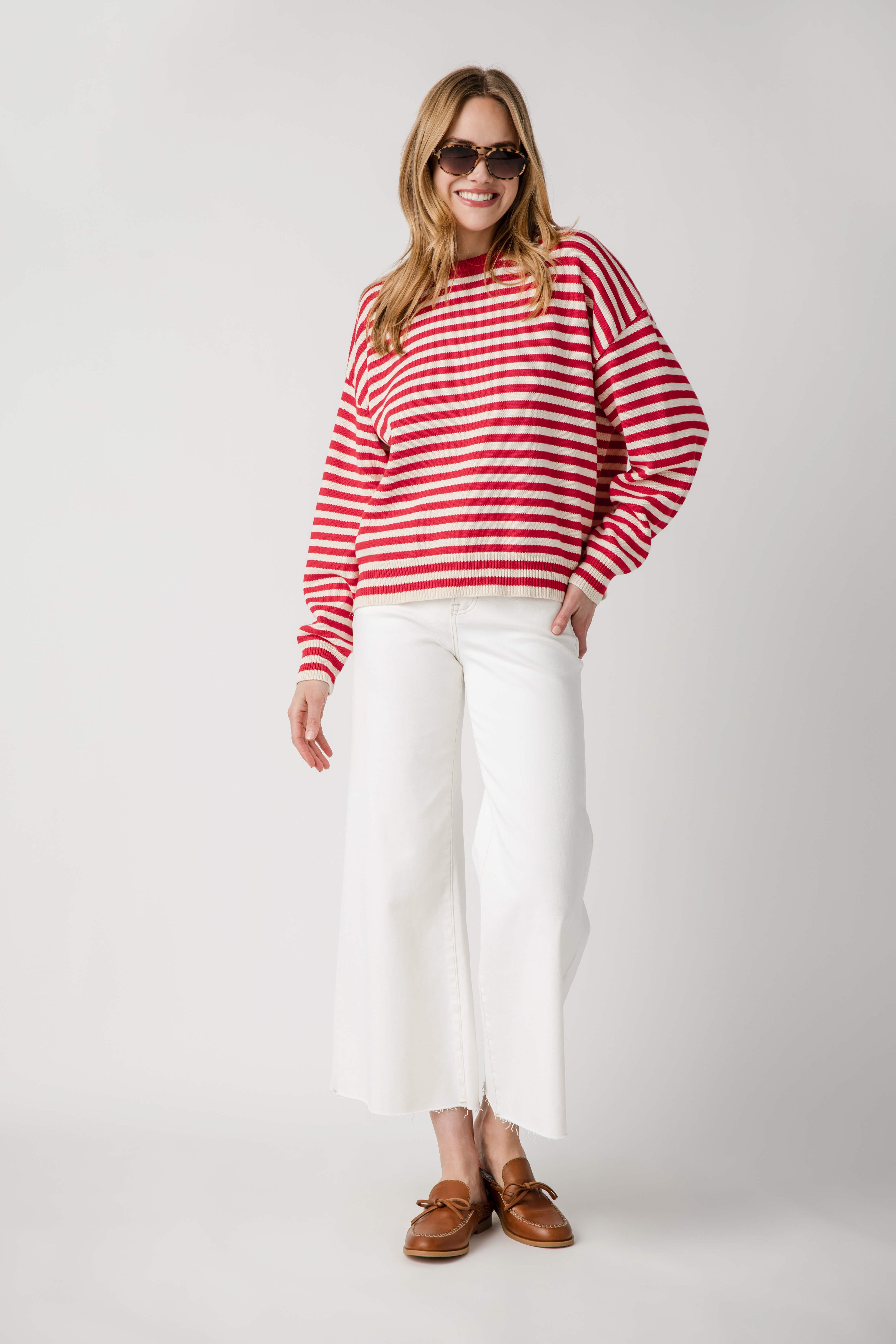 Wishlist Striped Drop Shoulder Sweater