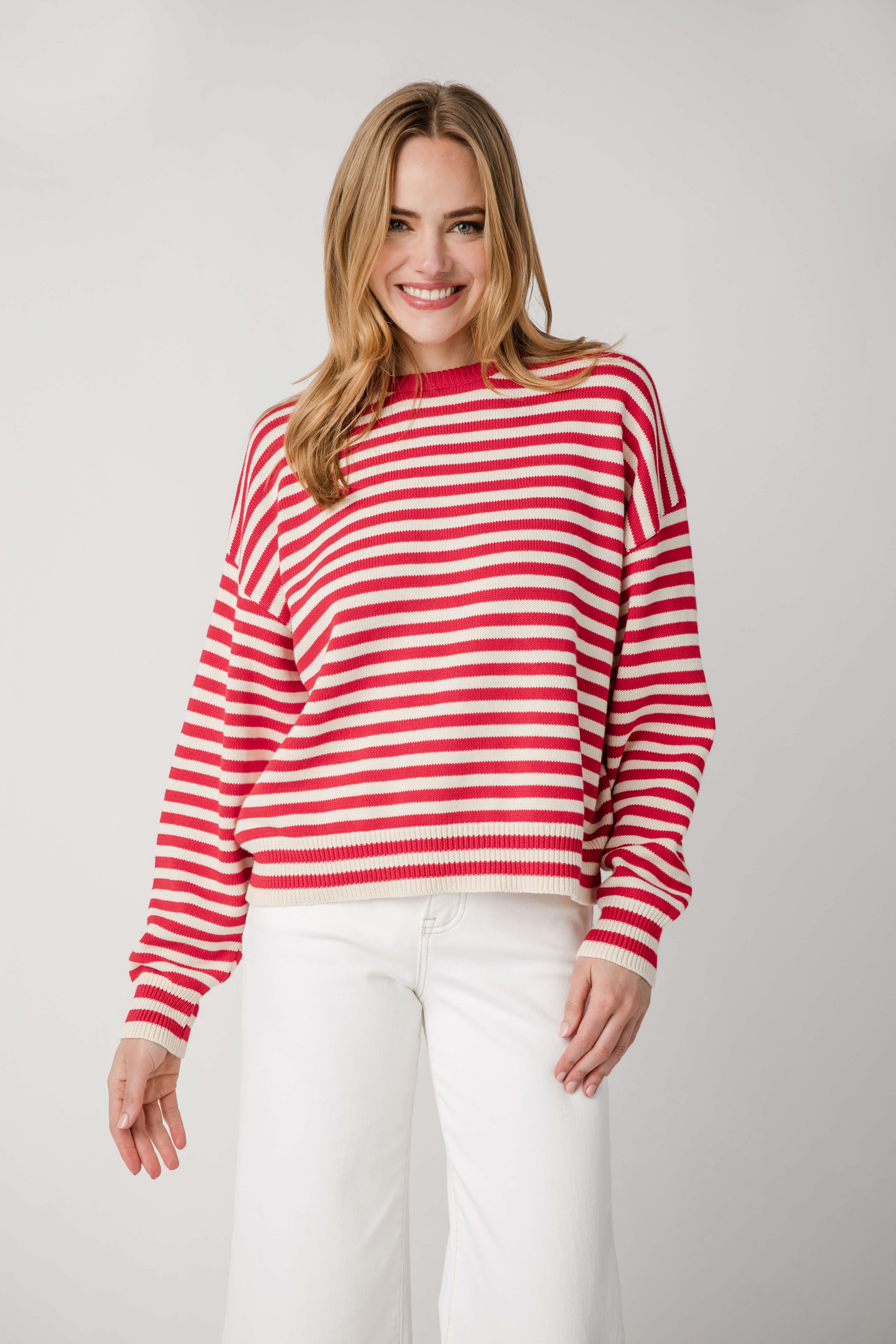 Wishlist Striped Drop Shoulder Sweater