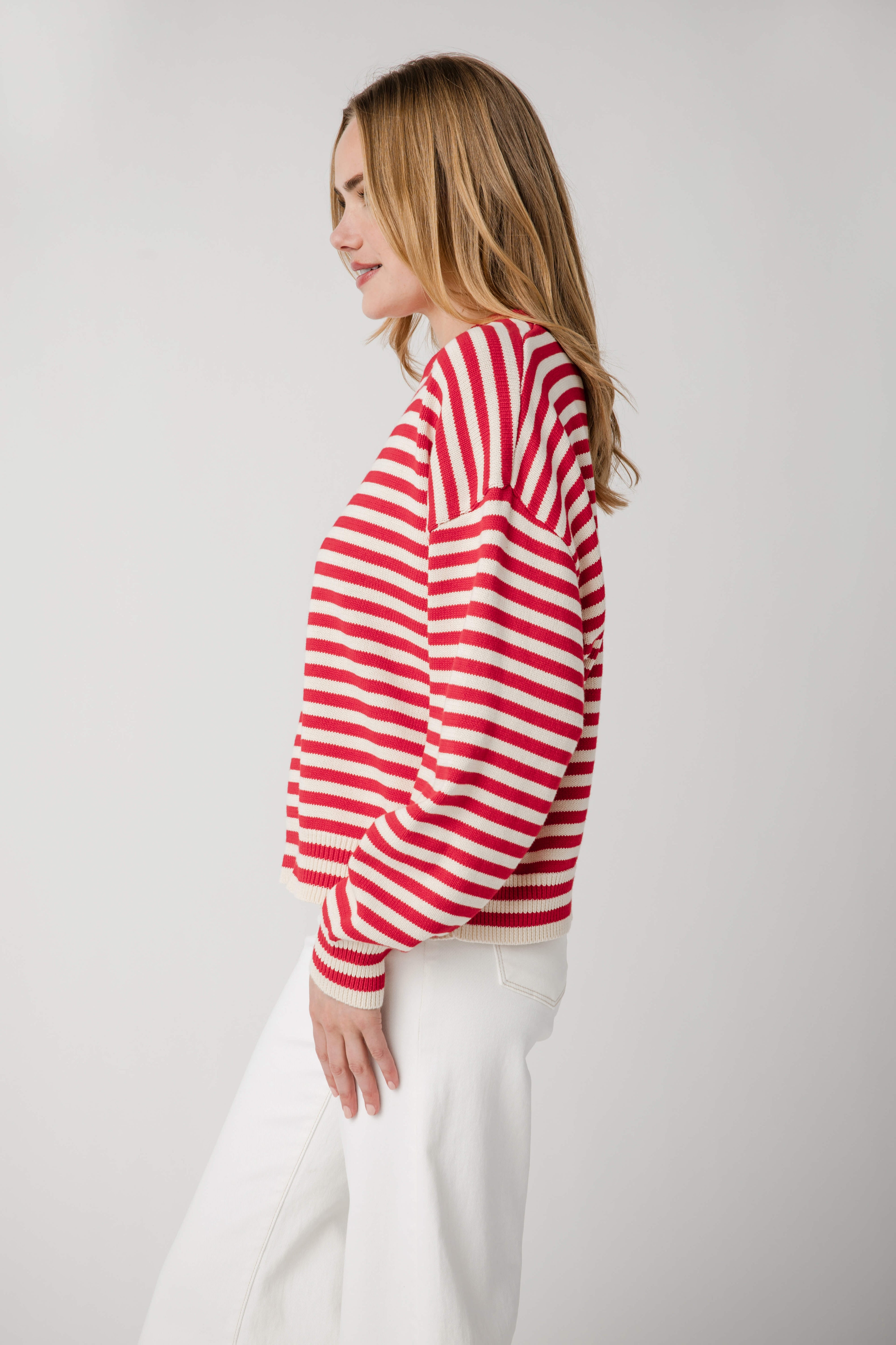 Wishlist Striped Drop Shoulder Sweater