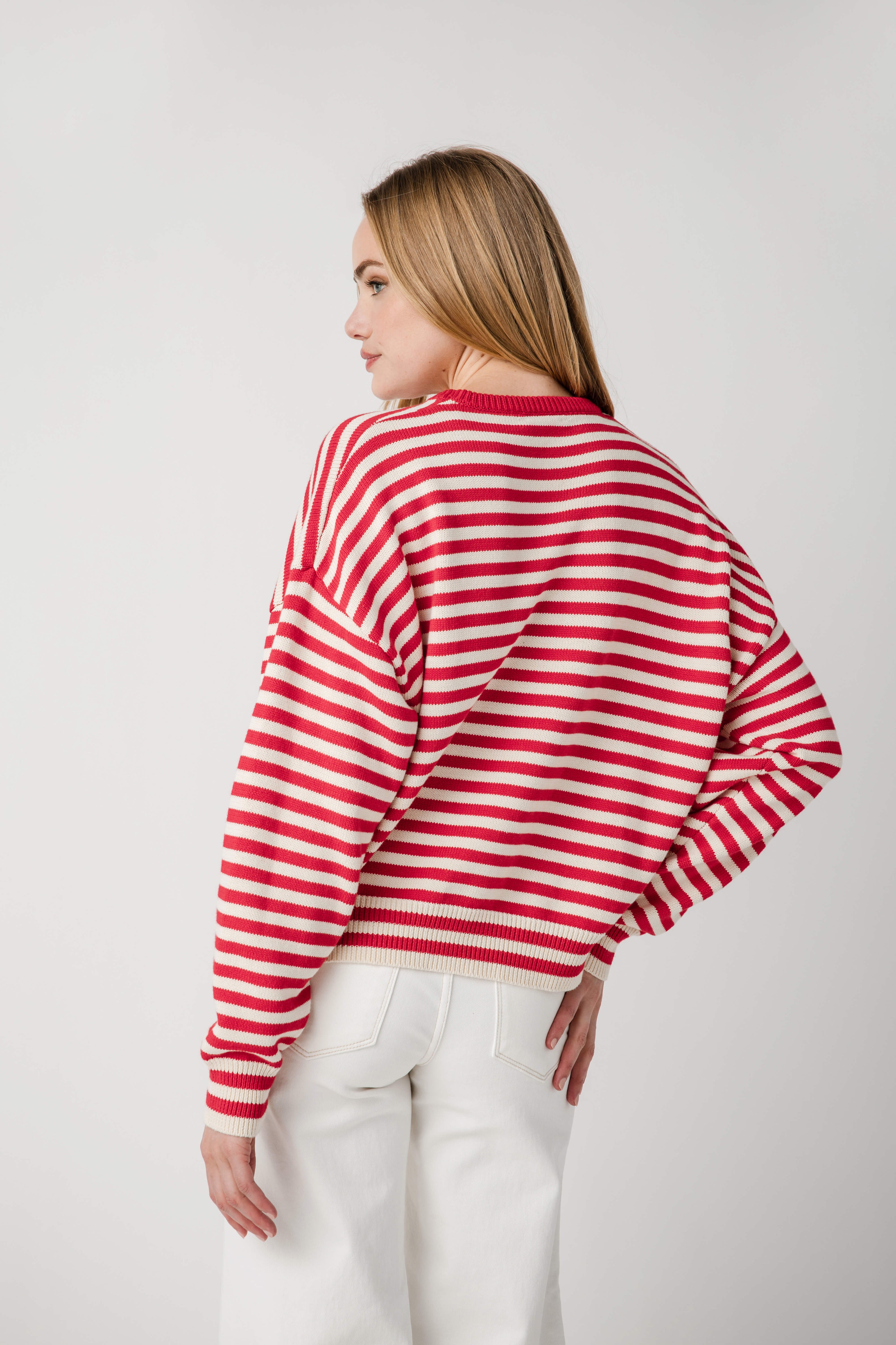 Wishlist Striped Drop Shoulder Sweater