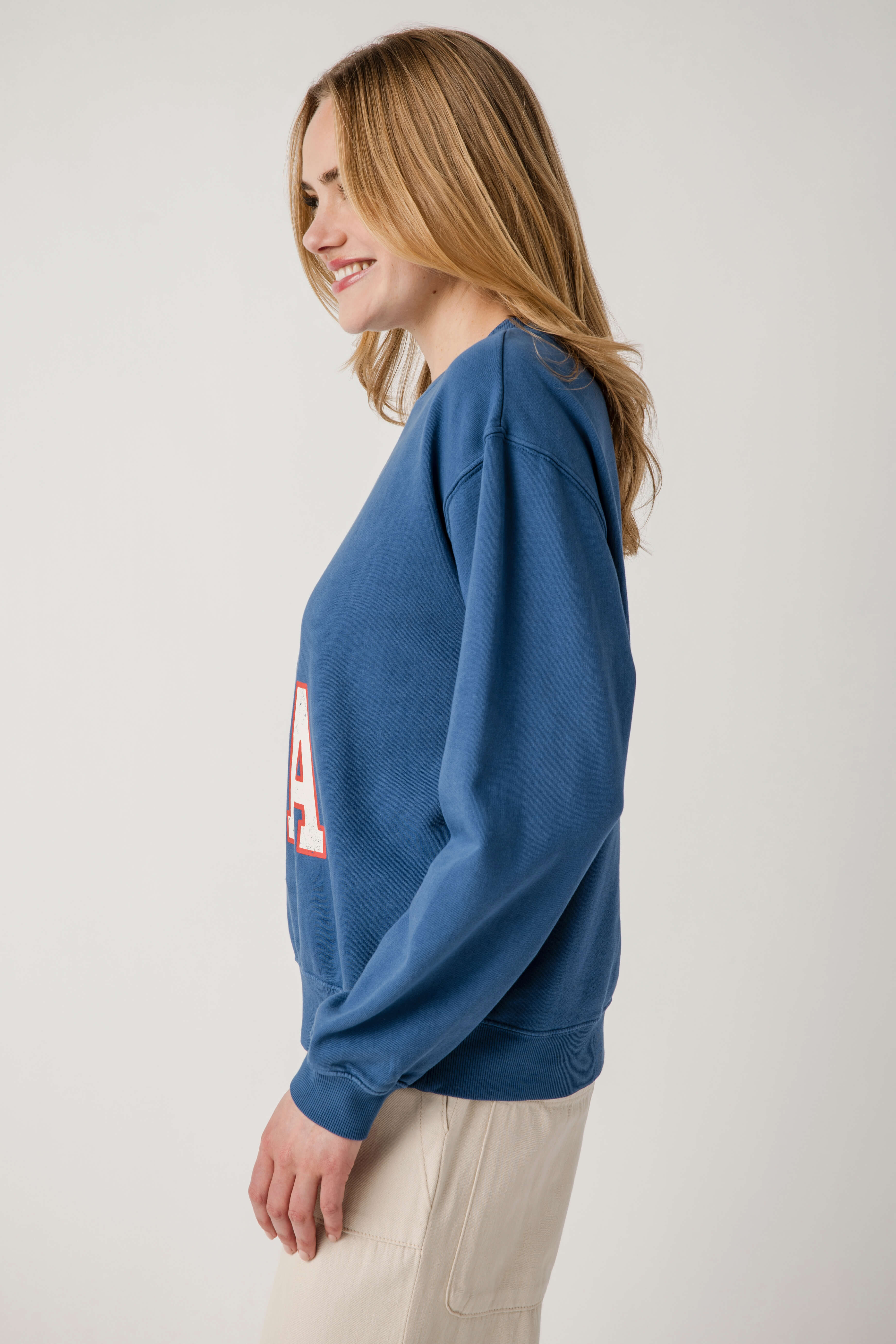 アパルトモン americana 3/4 Sleeve Sweat プルオーバー AMERICANA/アメリカーナ】 HALF SLEEVE SWEAT（スウェット）｜L