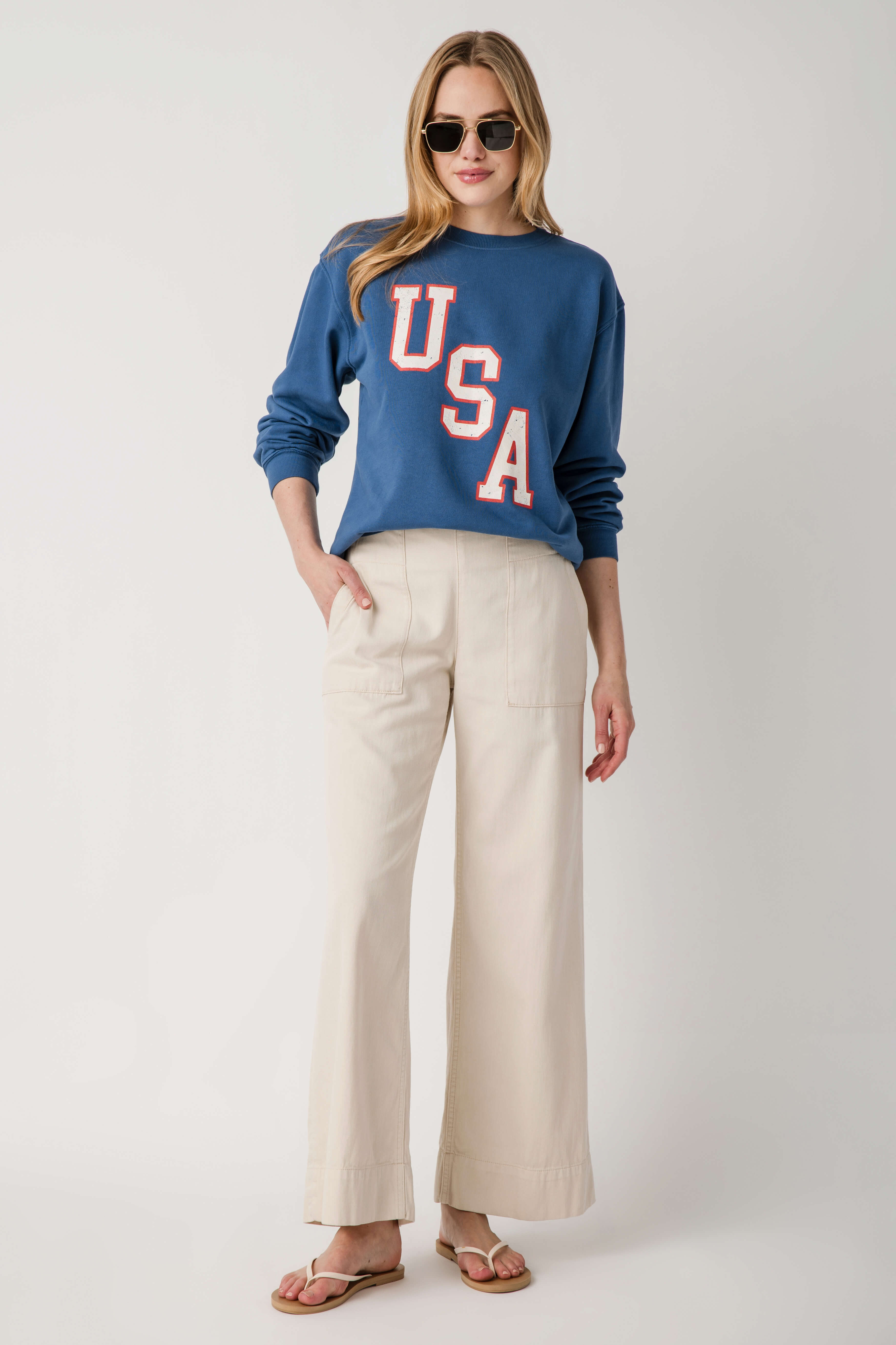 Z Supply Americana Boyfriend Sweatshirt