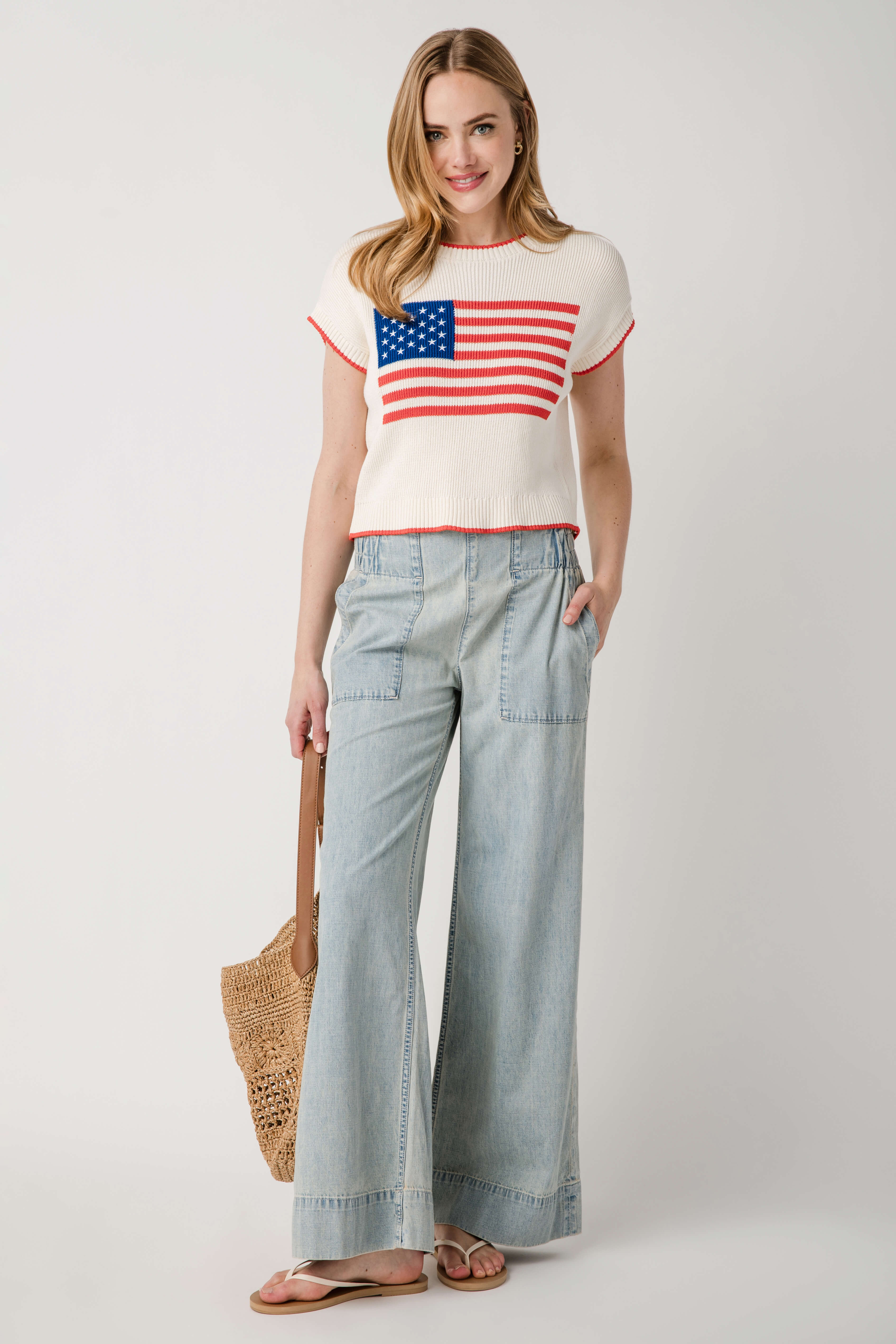 Z Supply Sleeveless Patriot Sweater