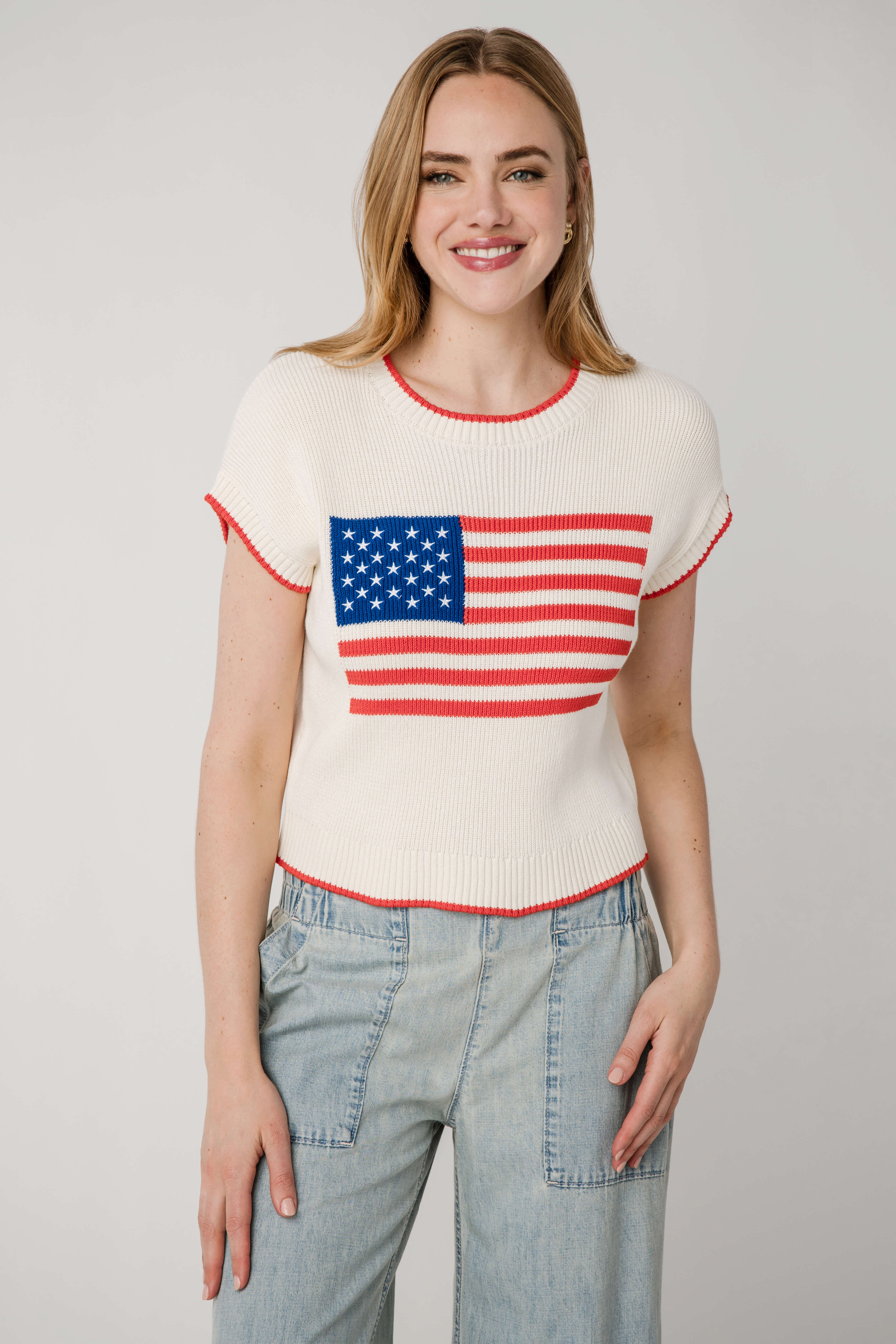 Z Supply Sleeveless Patriot Sweater