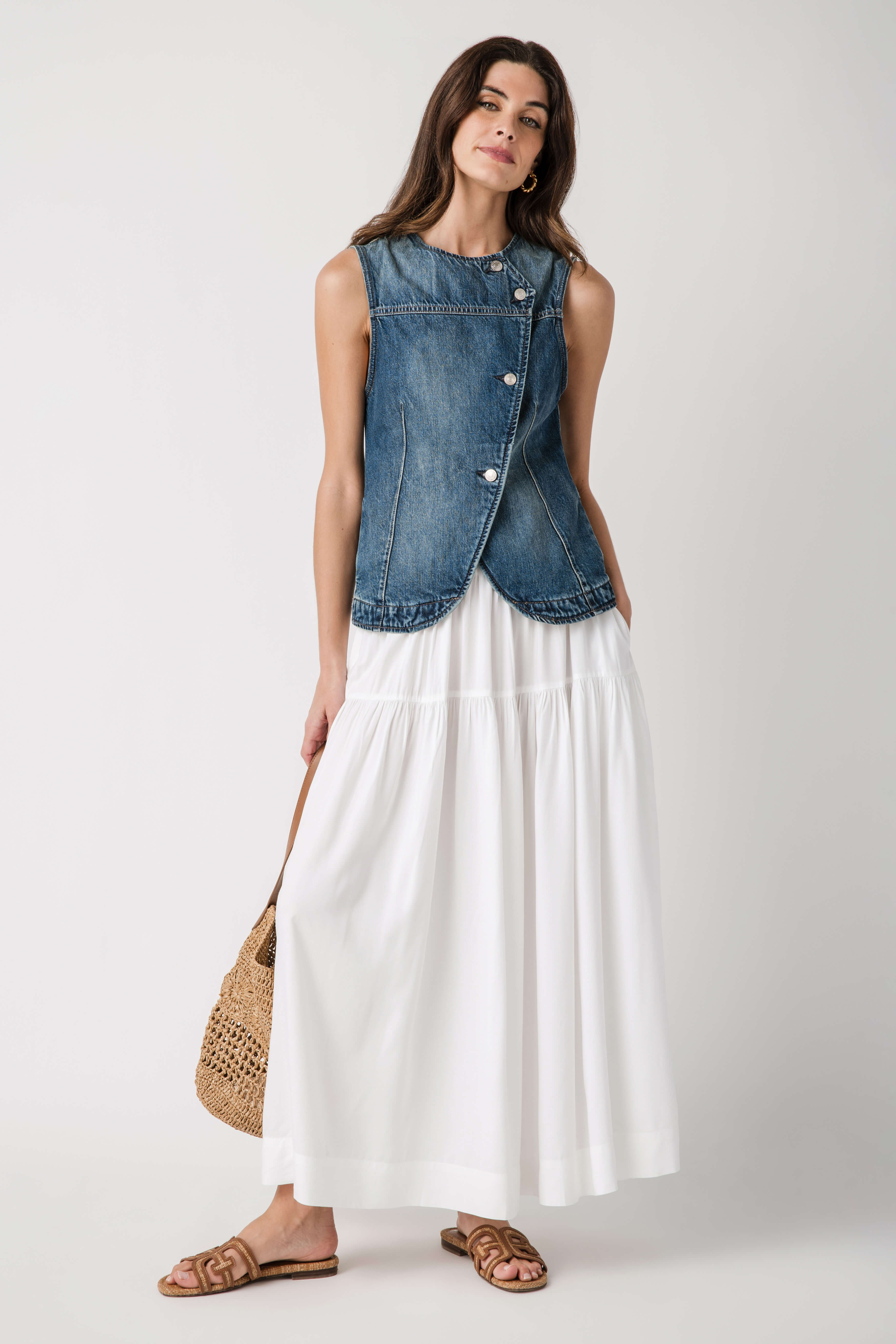 Free People Maris Denim Top