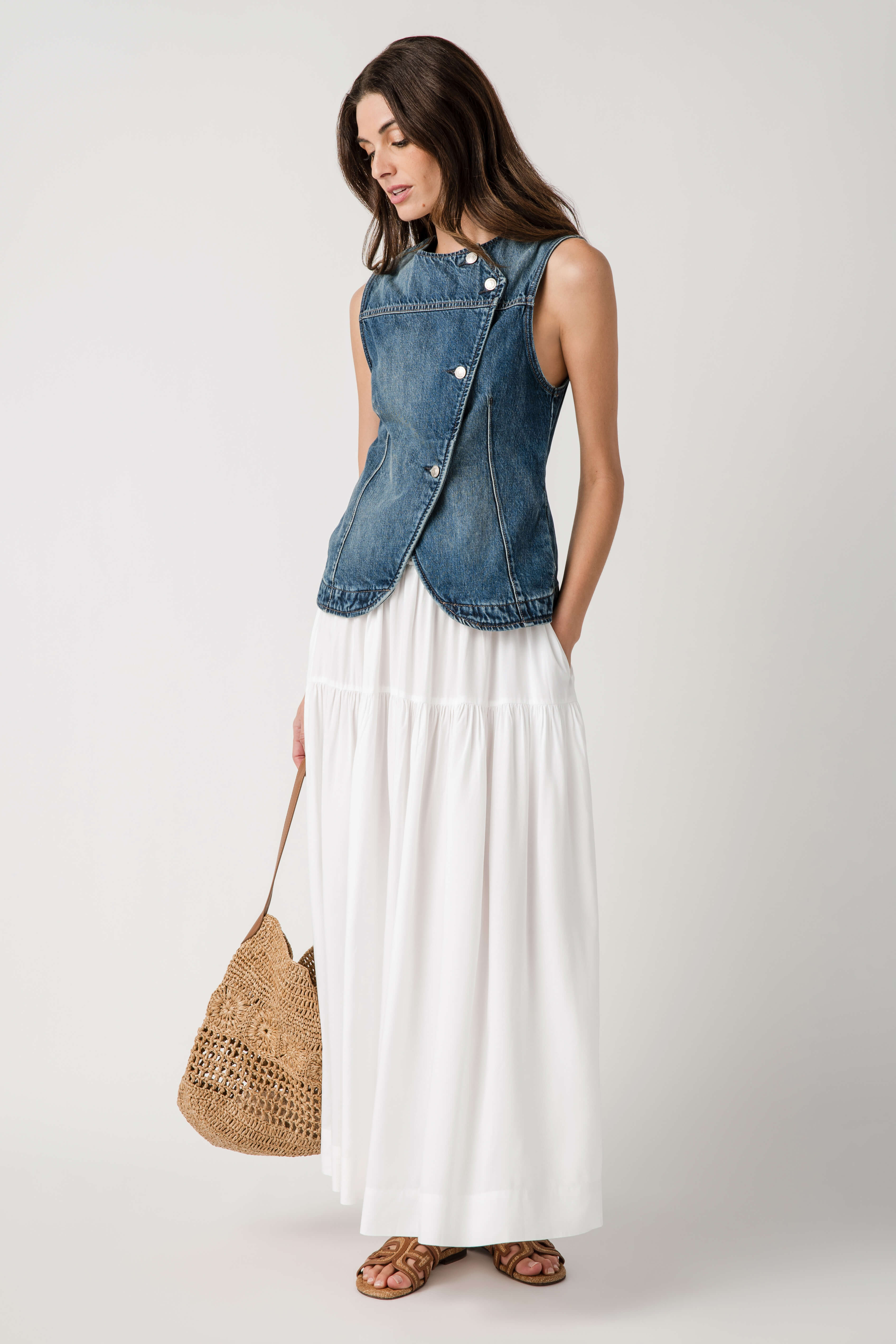 Free People Maris Denim Top