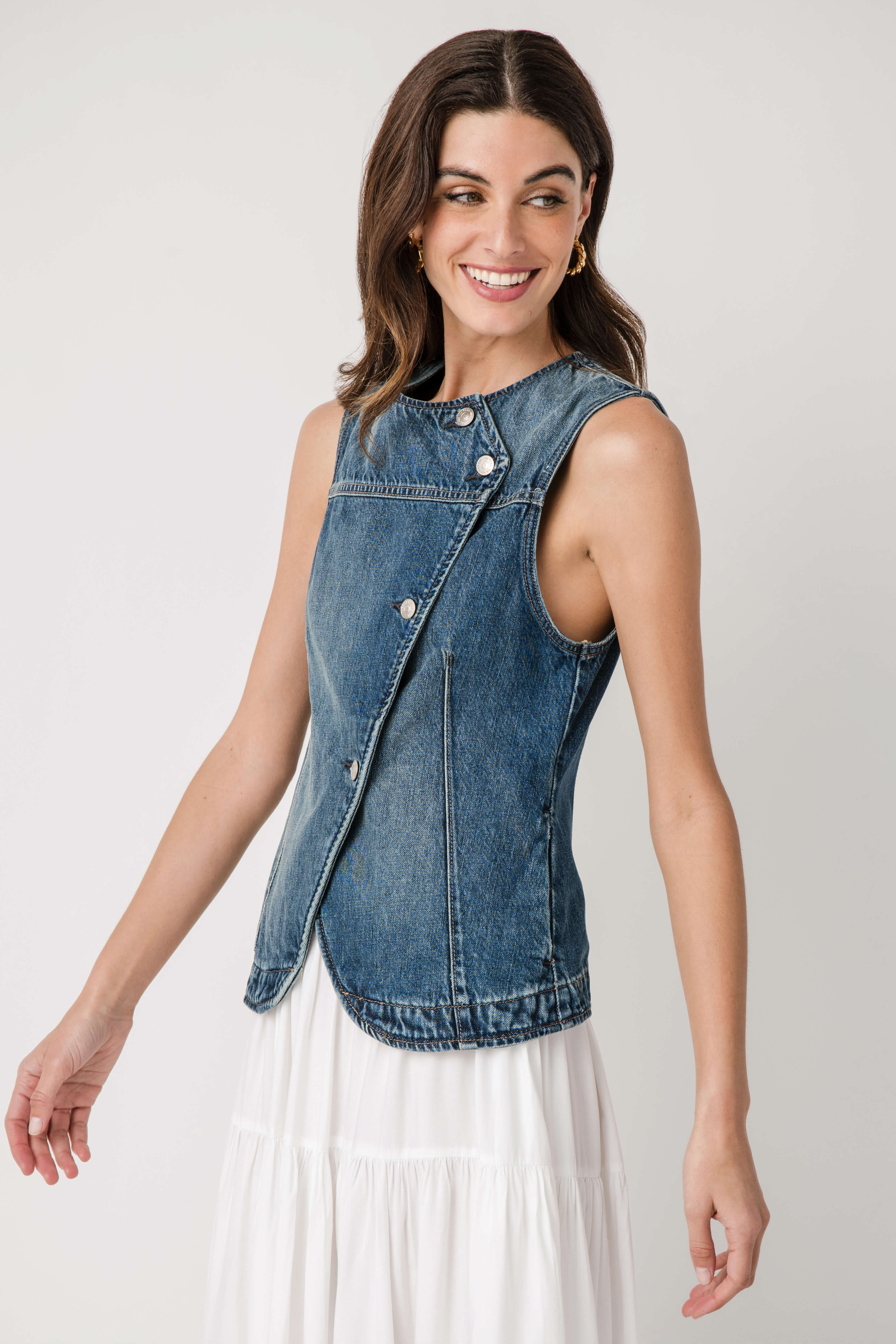 Free People Maris Denim Top