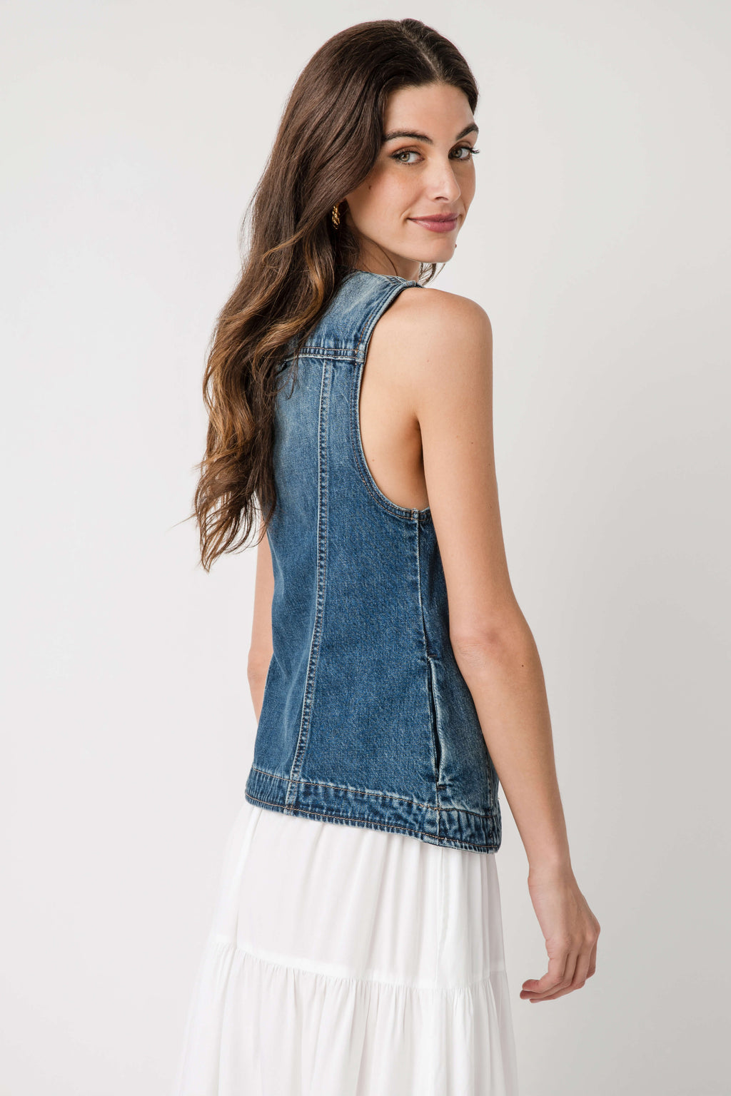 Free People Maris Denim Top