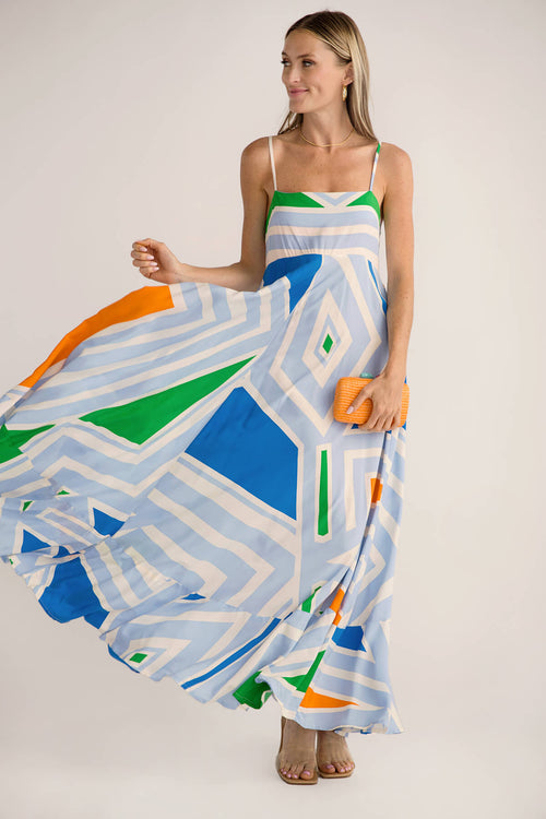 Olivaceous Sharon Midi Printed Dress