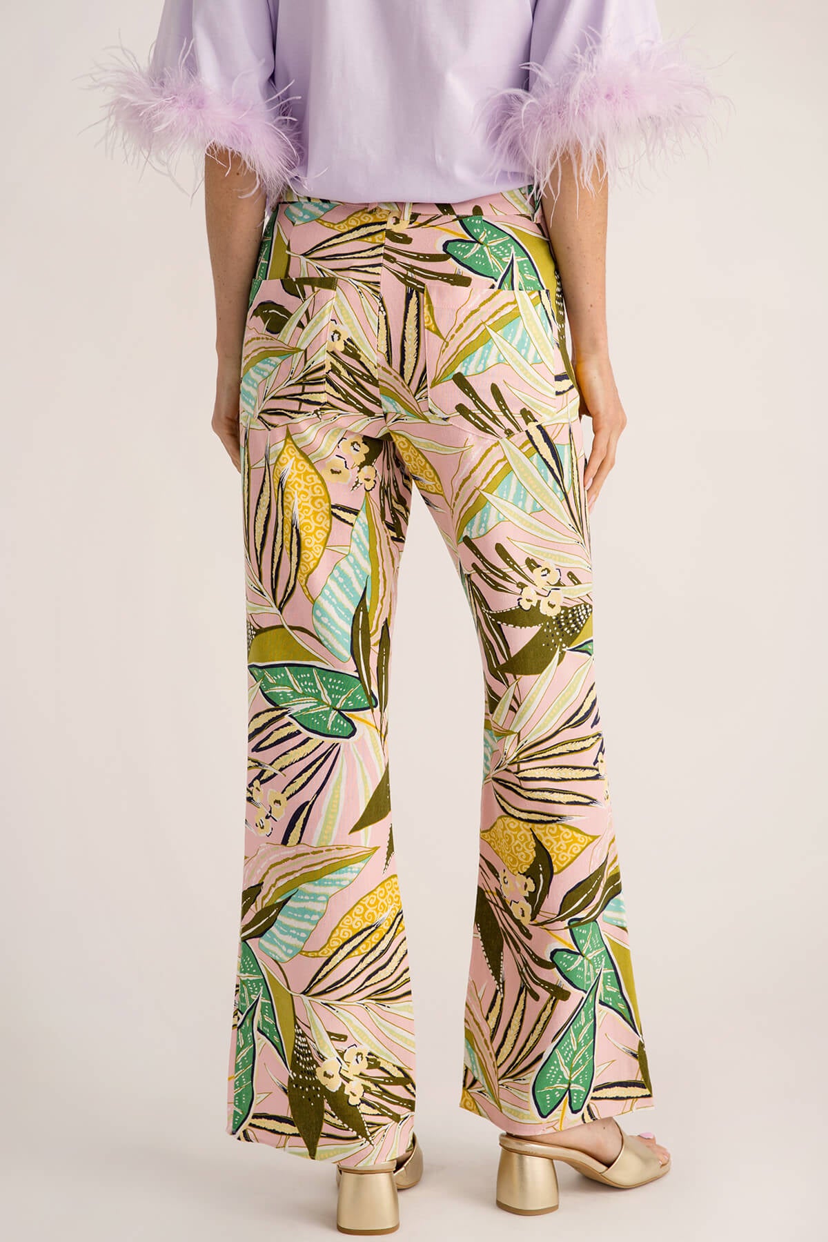 Fate Palm Print Linen Pants