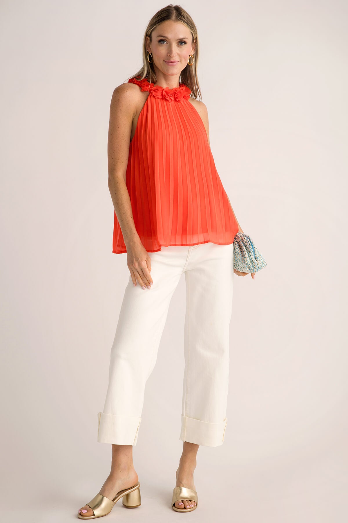 Flying Tomato Pleated Top