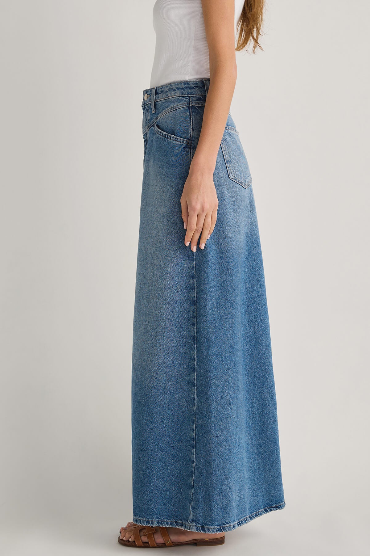 Free People Come As You Are Denim Skirt