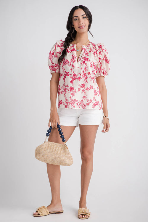 Olivaceous Floral Print Sherlyn Top