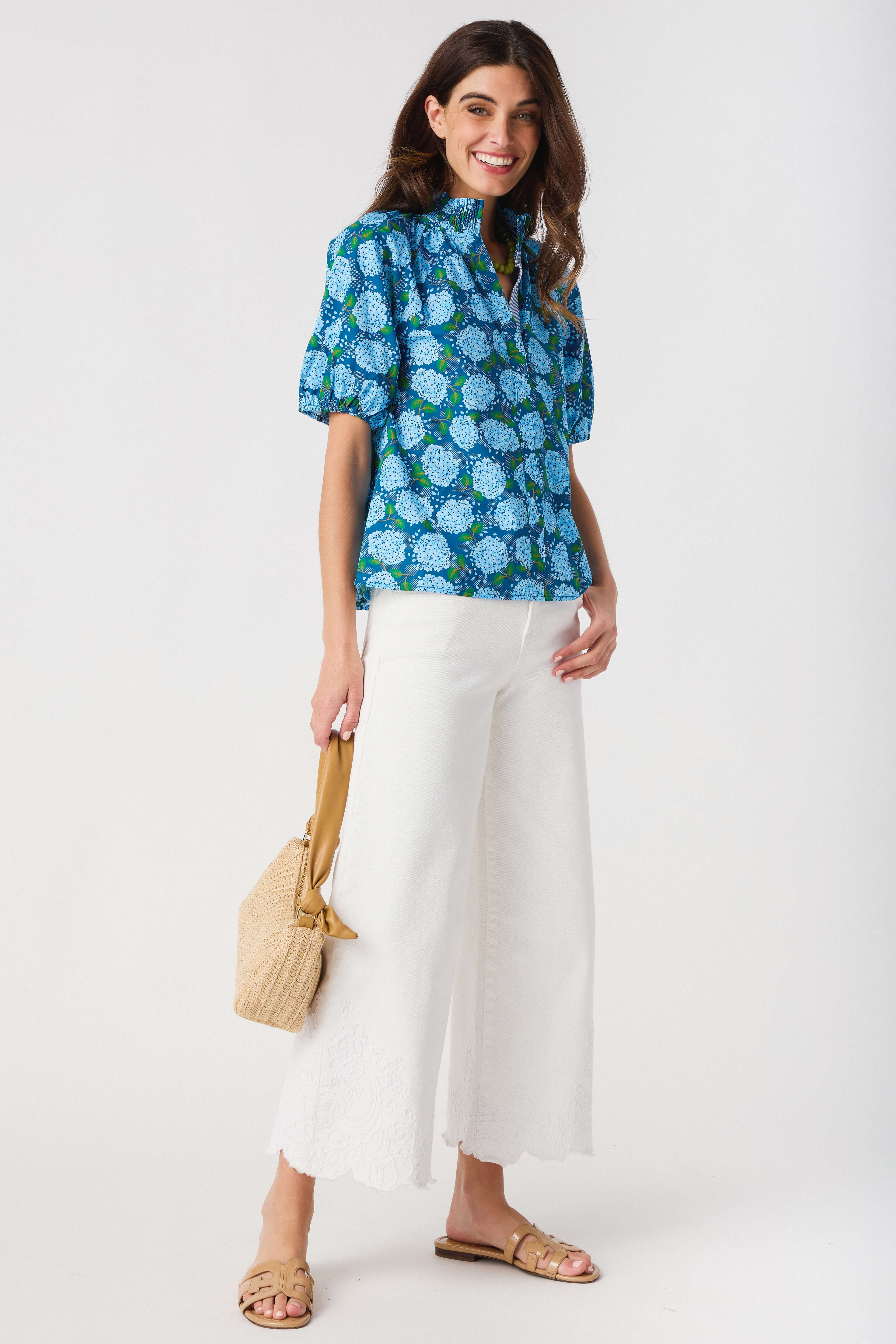 THML Hydrangea Print Top