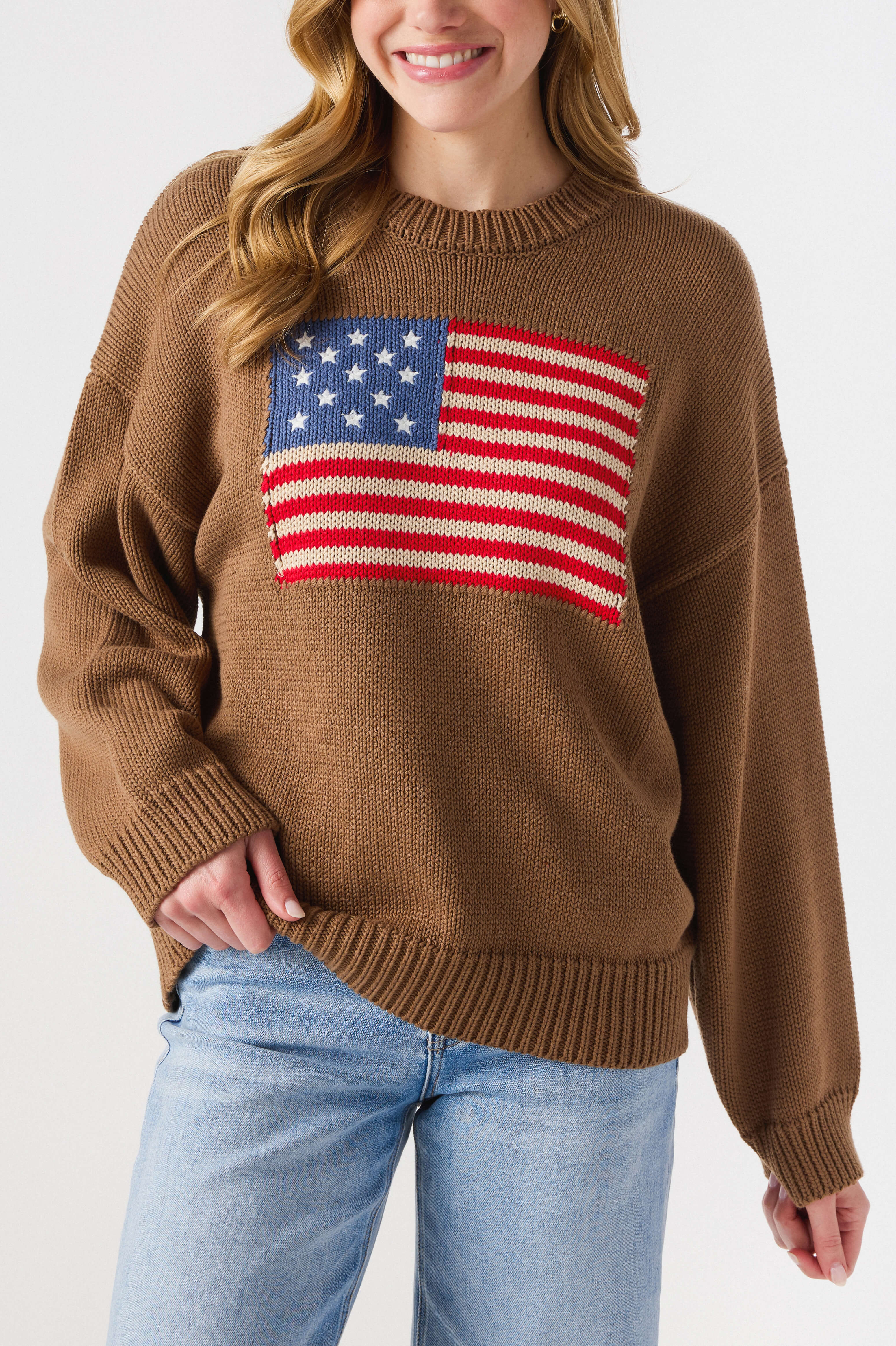 By Together Flag Crewneck Sweater