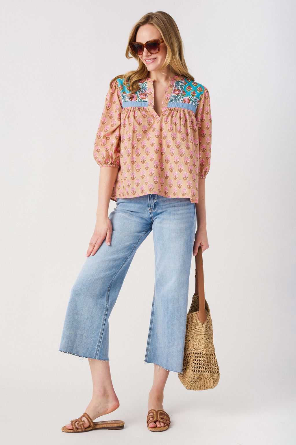 THML Sienna Block Print Top