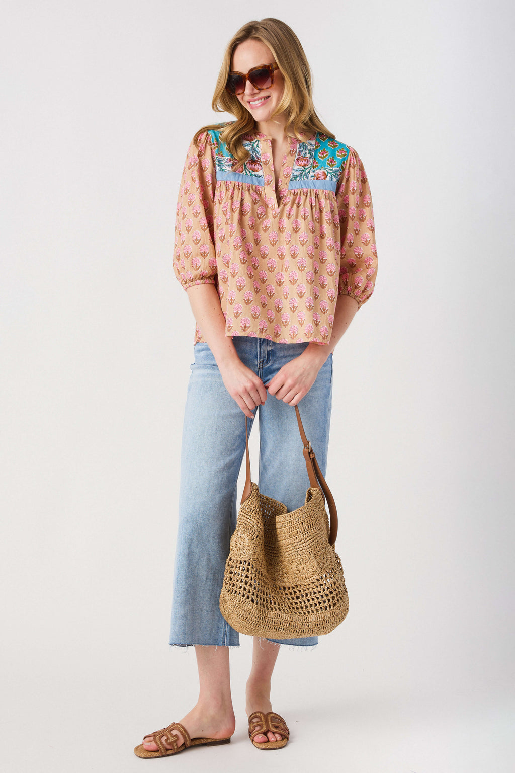 THML Sienna Block Print Top