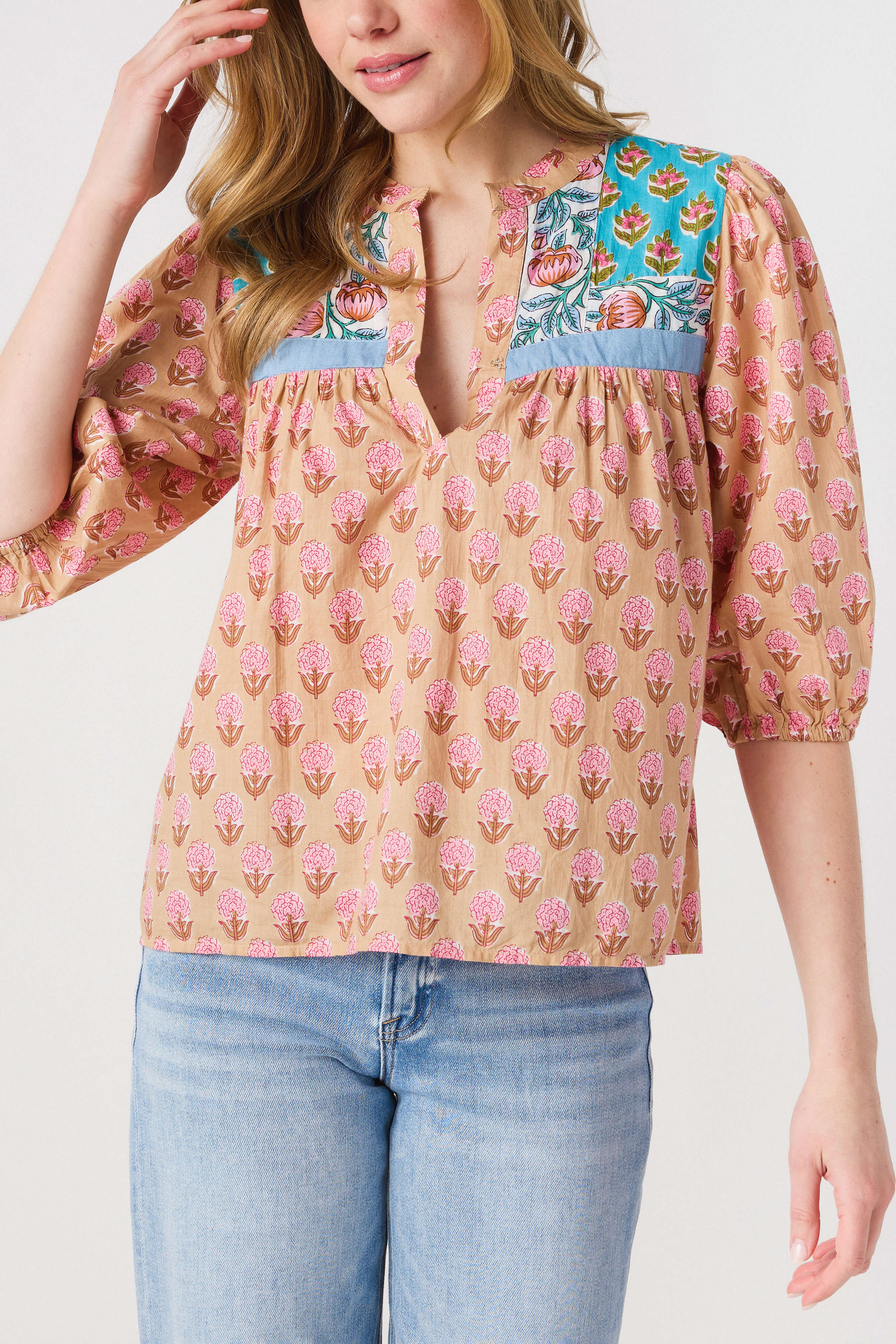 THML Sienna Block Print Top