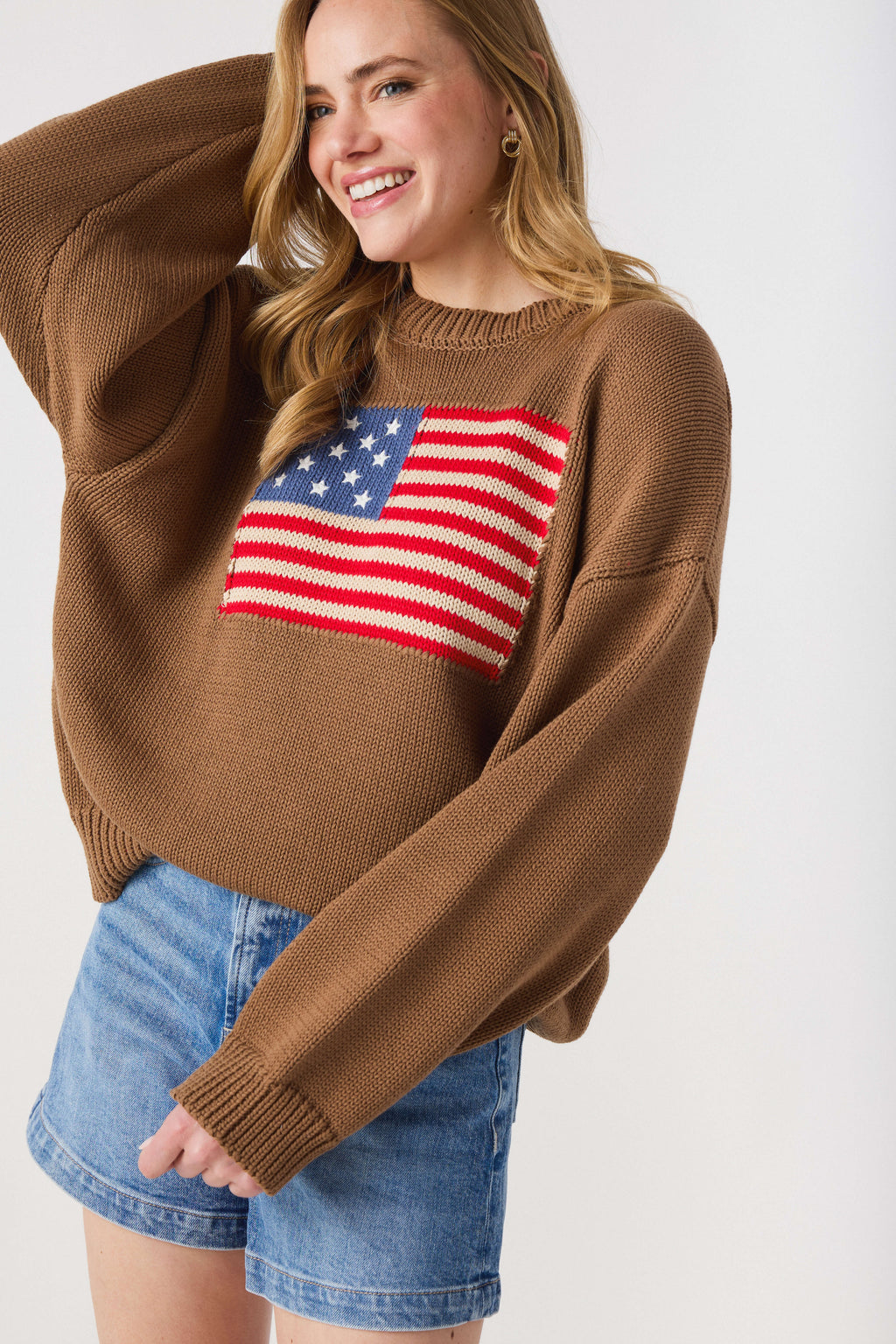 By Together Flag Crewneck Sweater
