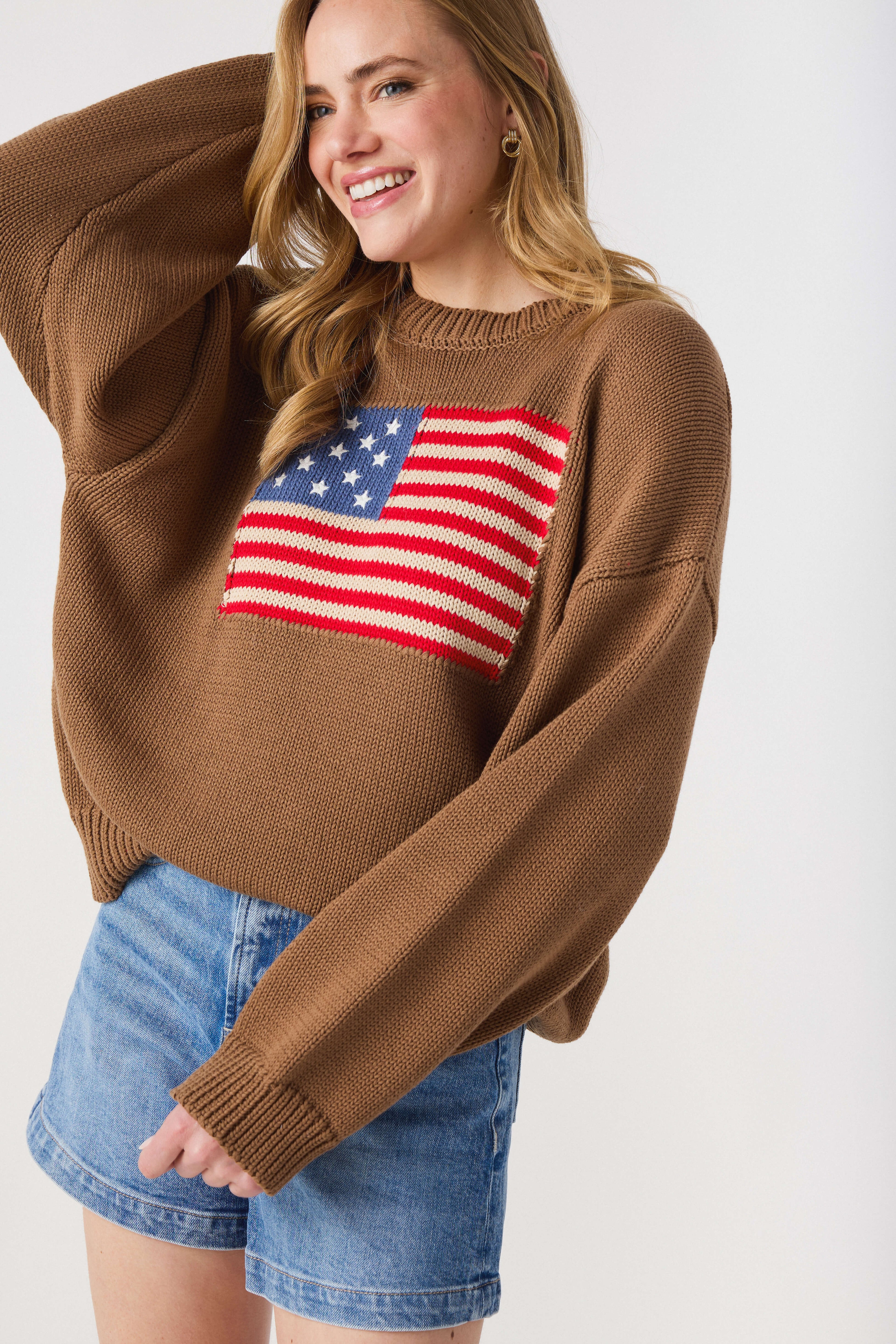 By Together Flag Crewneck Sweater