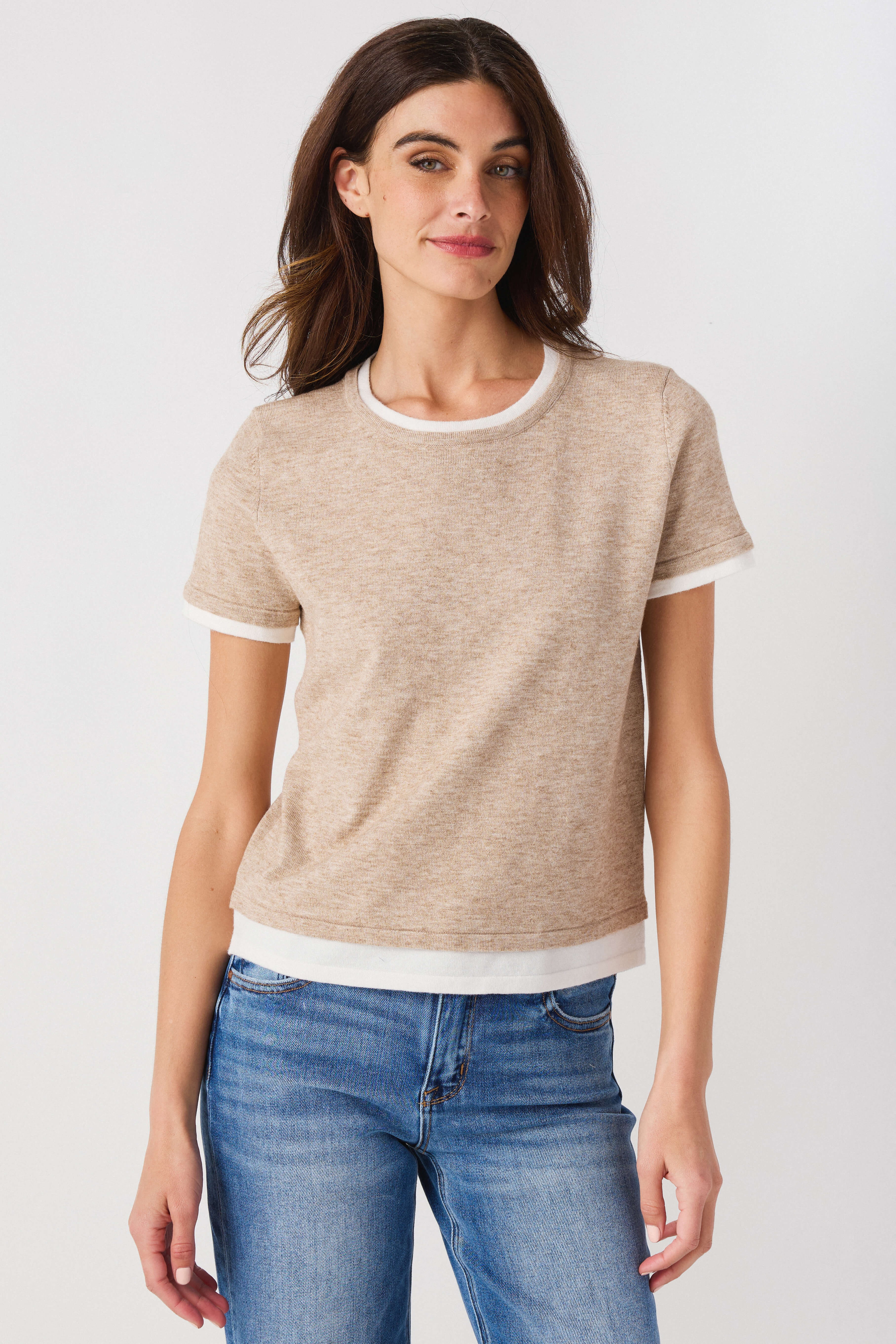 Pinch Double Layered Knit Top – Social Threads