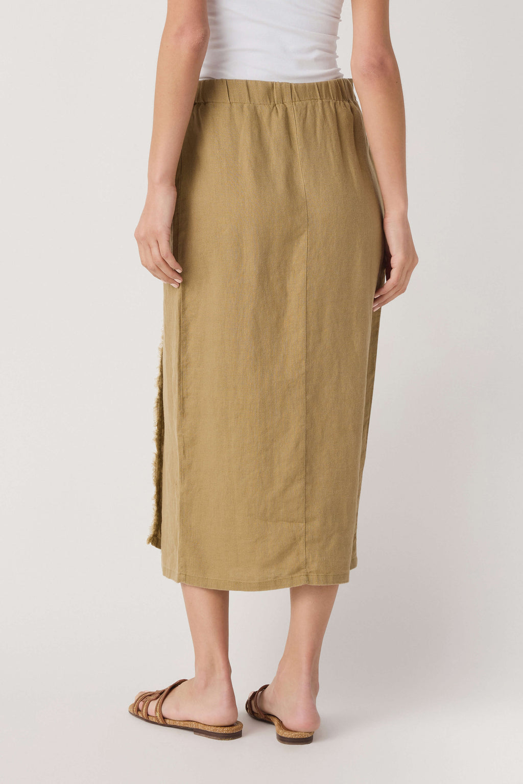 Miou Muse Raw Hem Wrap Skirt