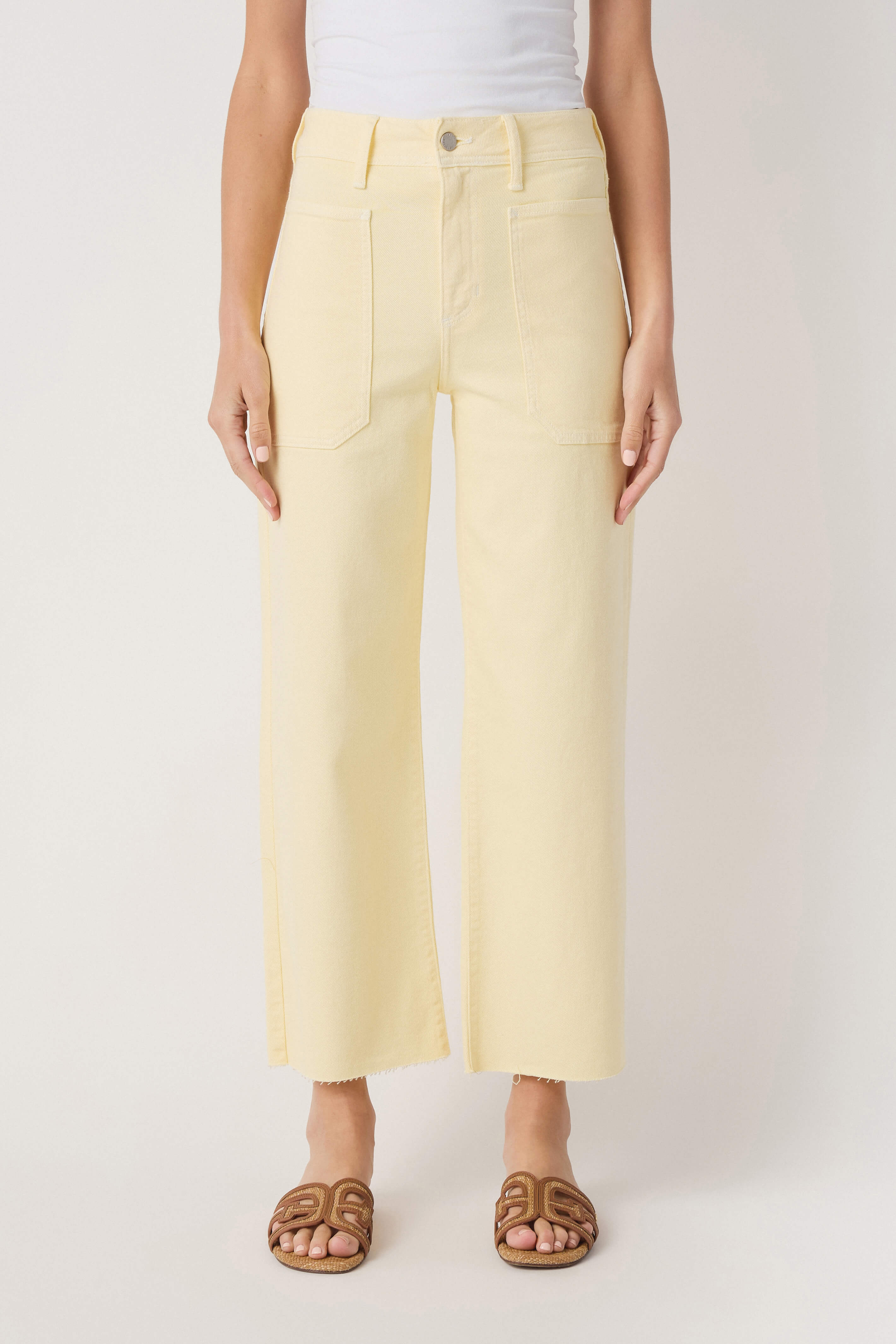 Just Black Denim High Rise Utility Wide Leg Jeans
