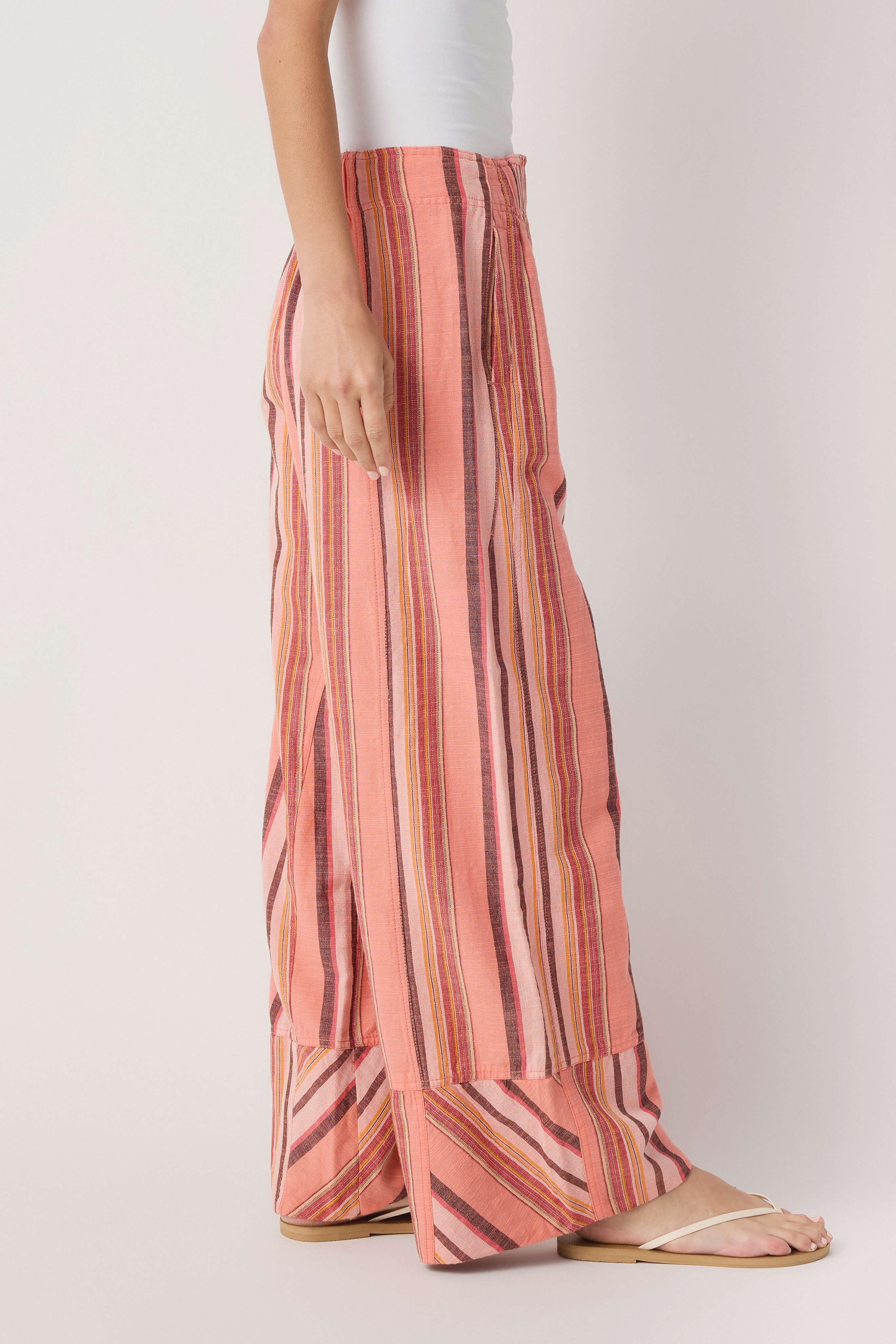 Free People Days End Solar Linen Stripe Pants